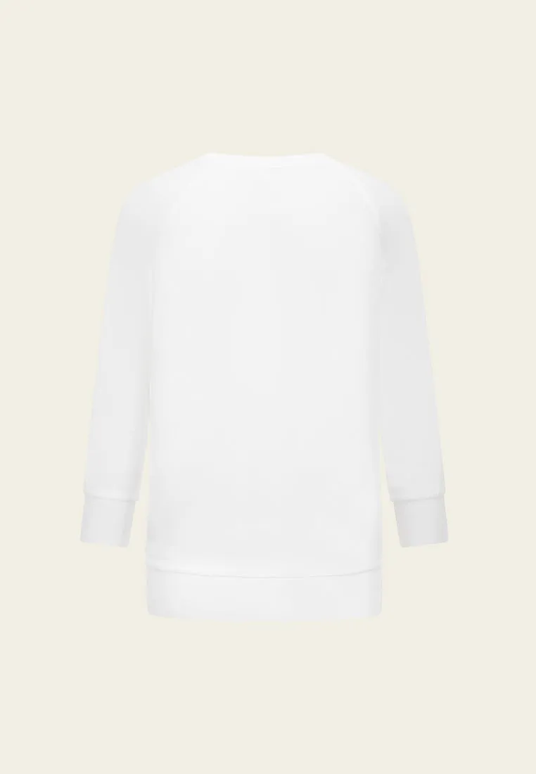 3D Floral Lace White Top