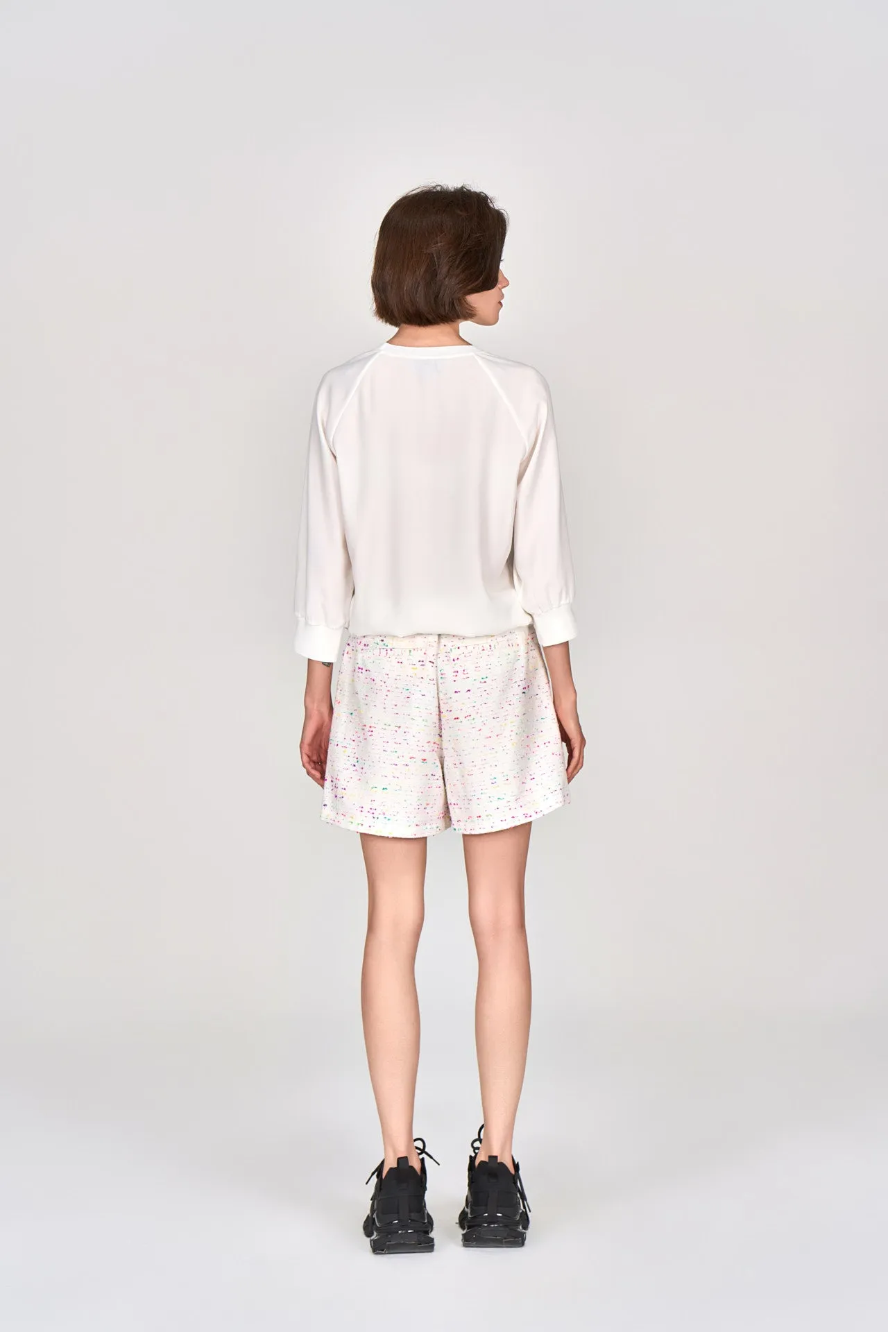 3D Floral Lace White Top
