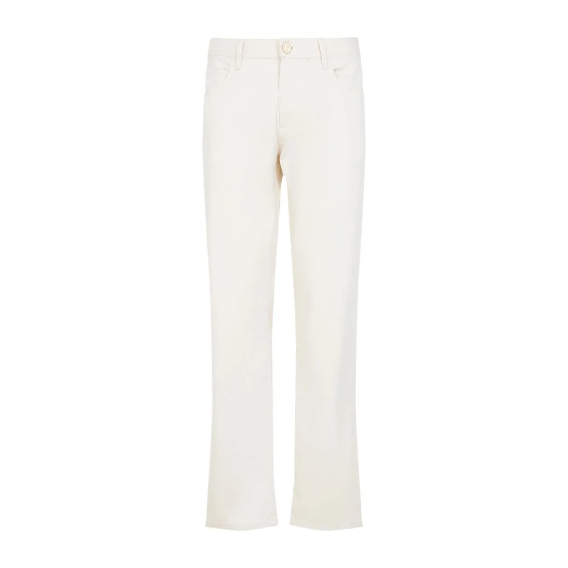 5-Pocket Beige Cotton And Silk Pants