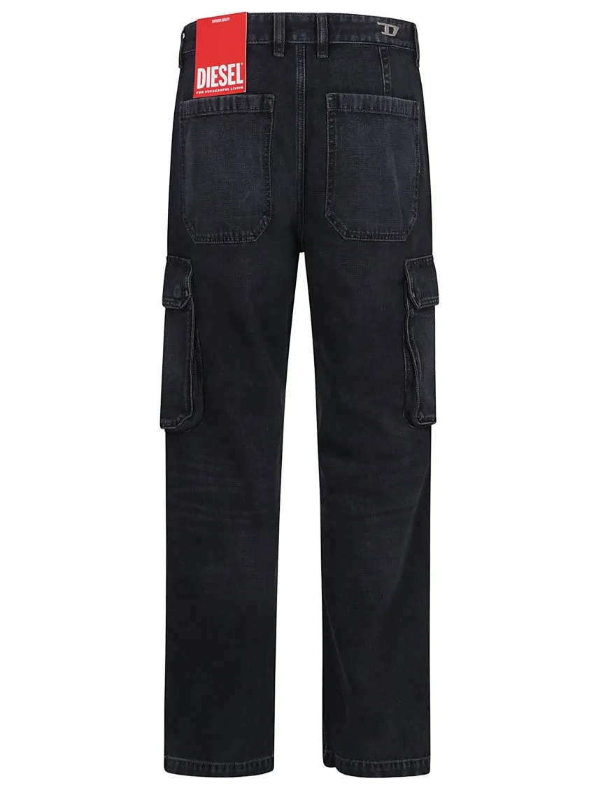 5 Pocket Mid-Rise Black Denim Jeans