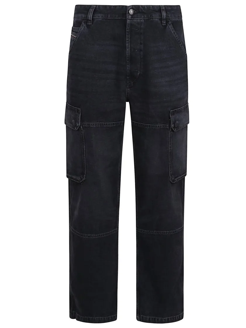 5 Pocket Mid-Rise Black Denim Jeans
