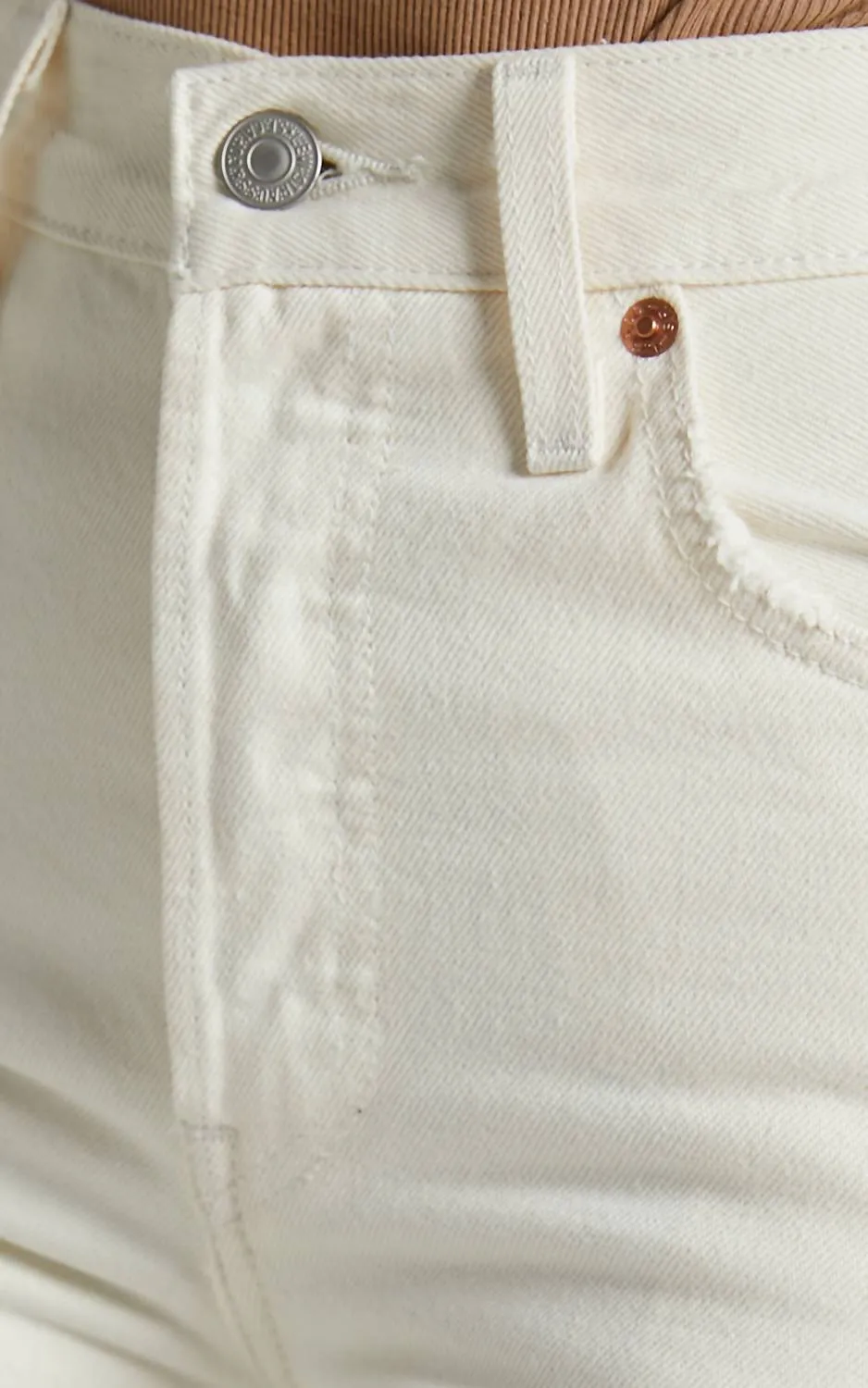 501 Crop Booper Jean In White