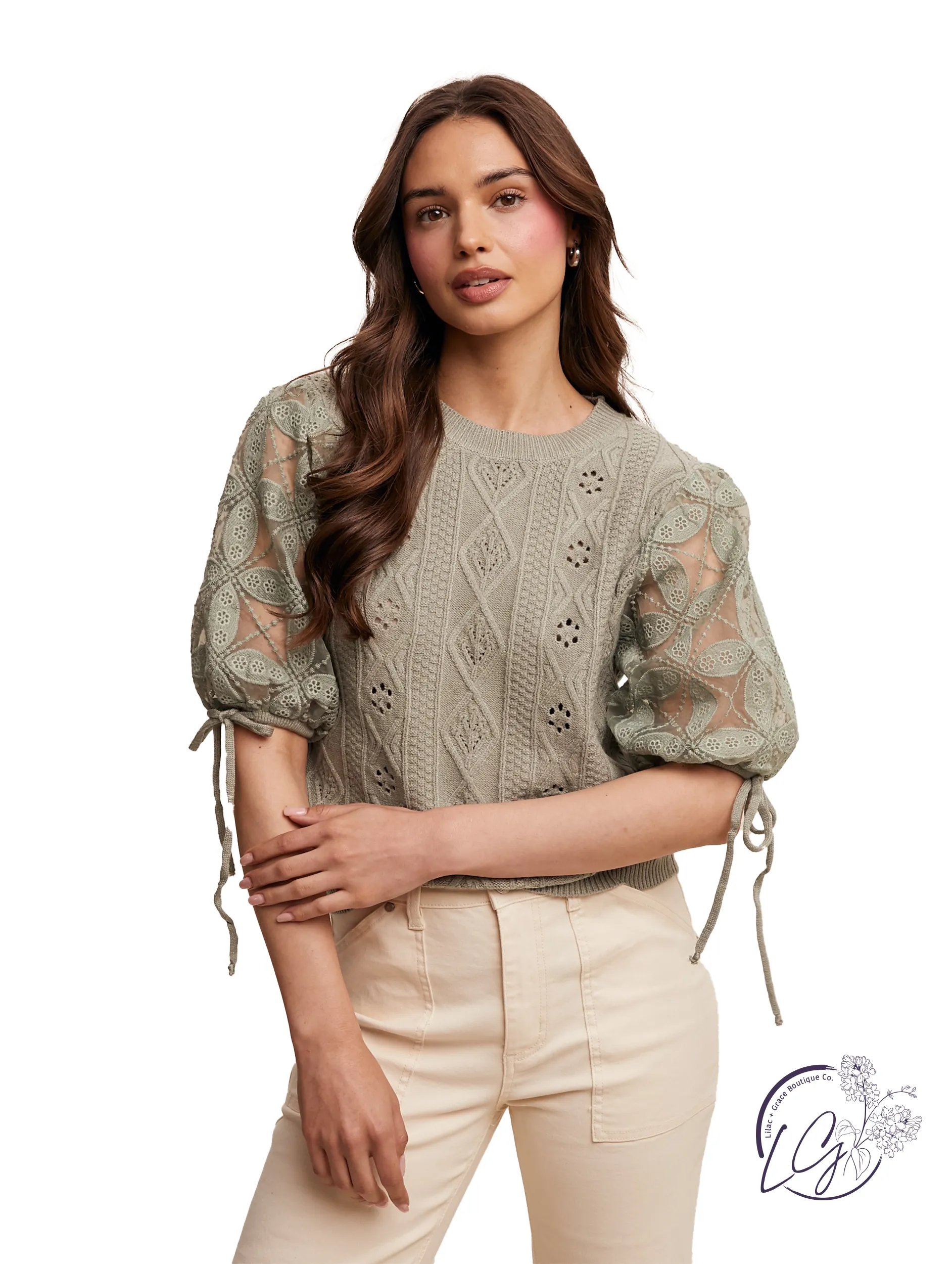 A Touch Of Blush Sweater Top