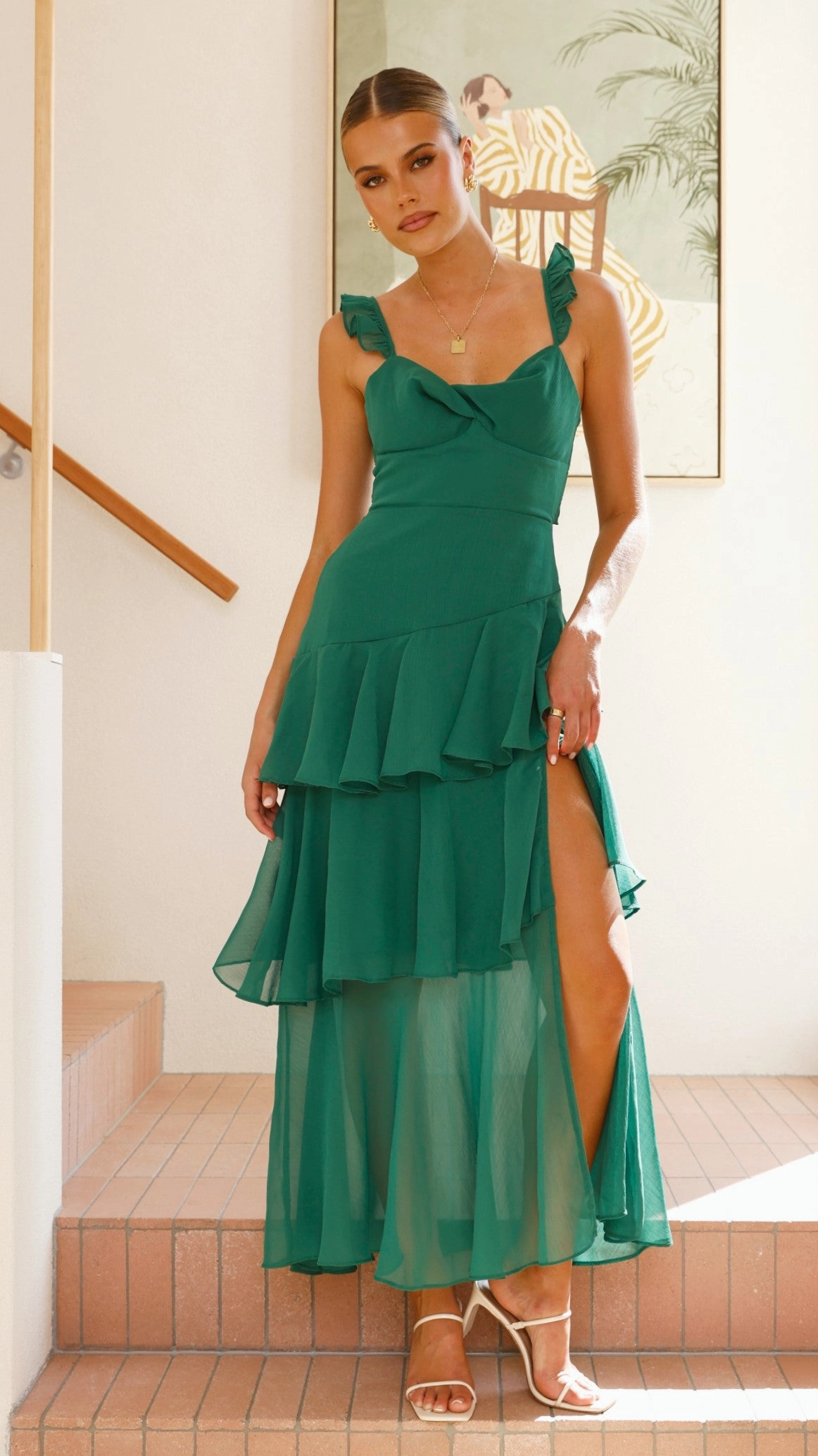 Achelle Maxi Dress - Forest Green