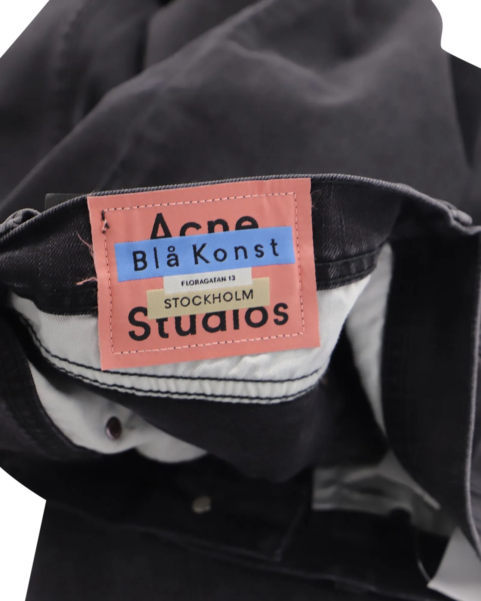 Acne Studios North Slim Fit Jeans in Black Cotton