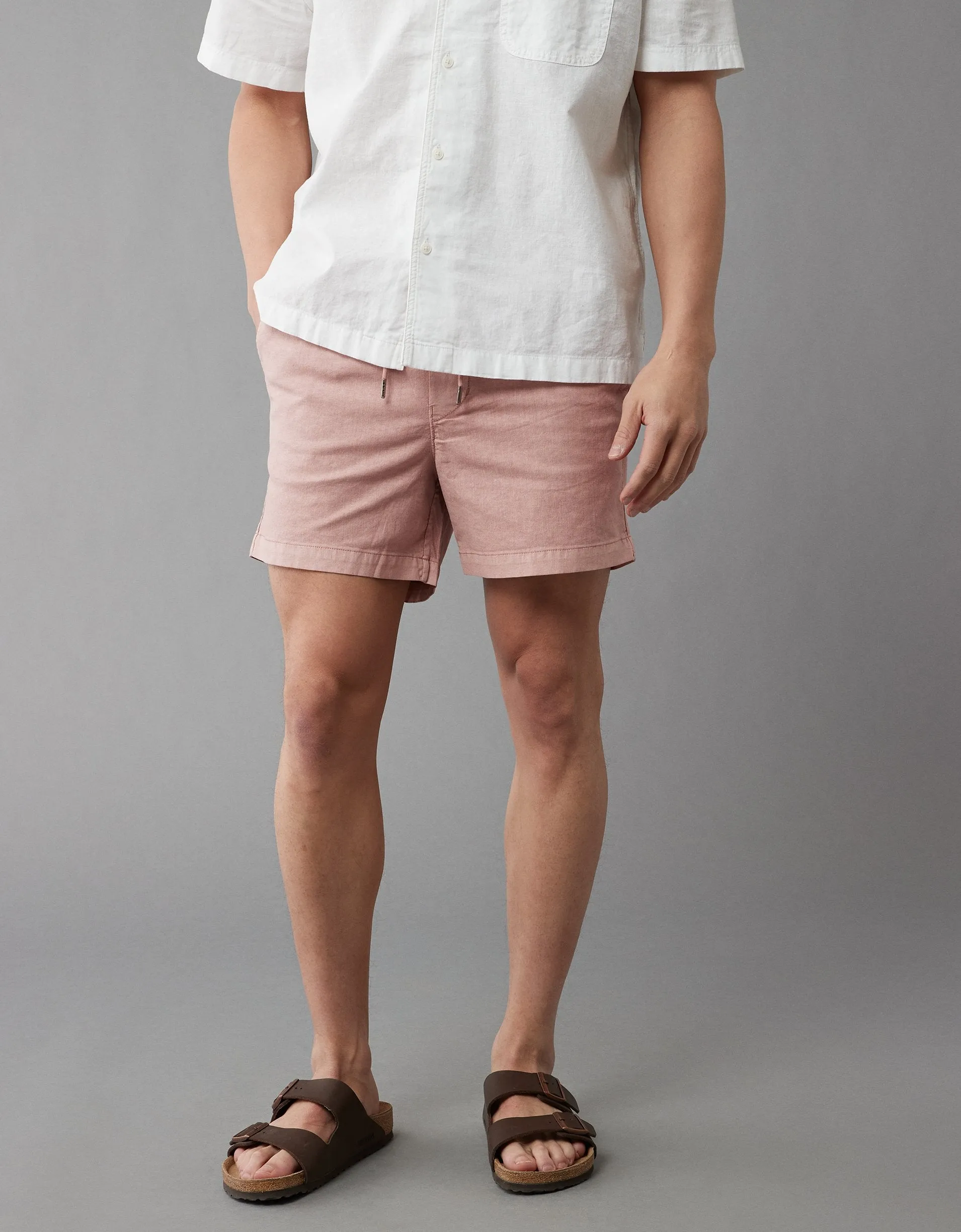 AE Flex 5" Linen-Blend Trekker Short