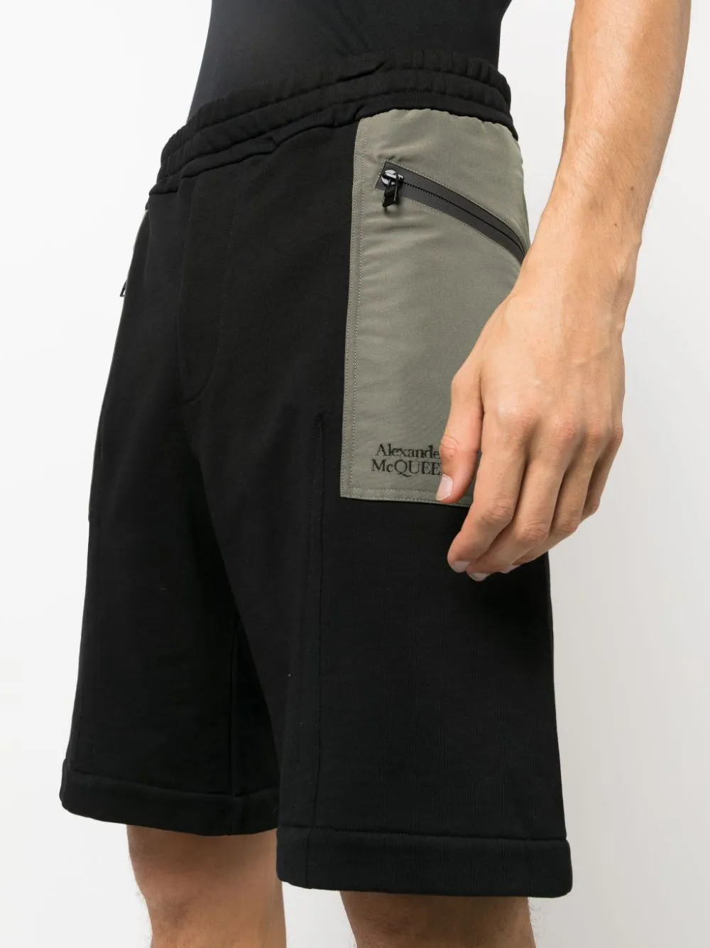 Alexander Mcqueen Men's Two-Tone Elasticated Track Shorts