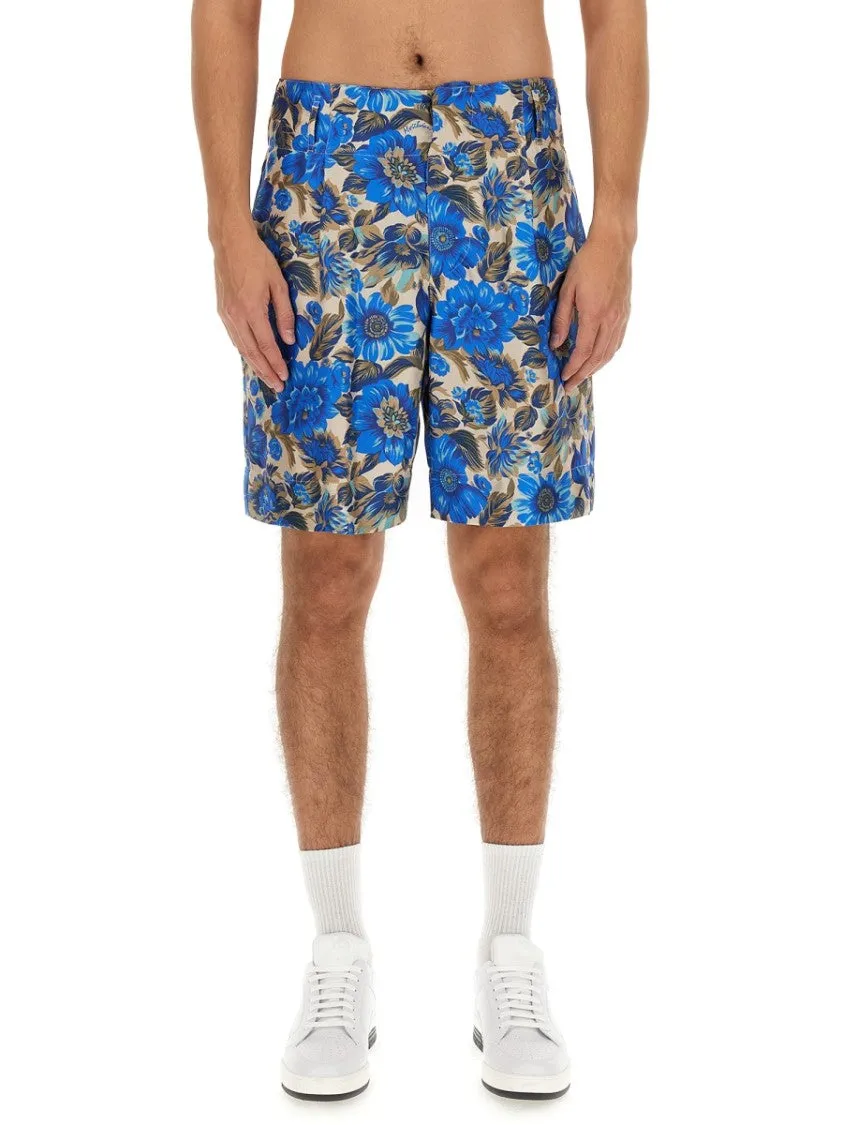 All Over Blue Flower Shorts