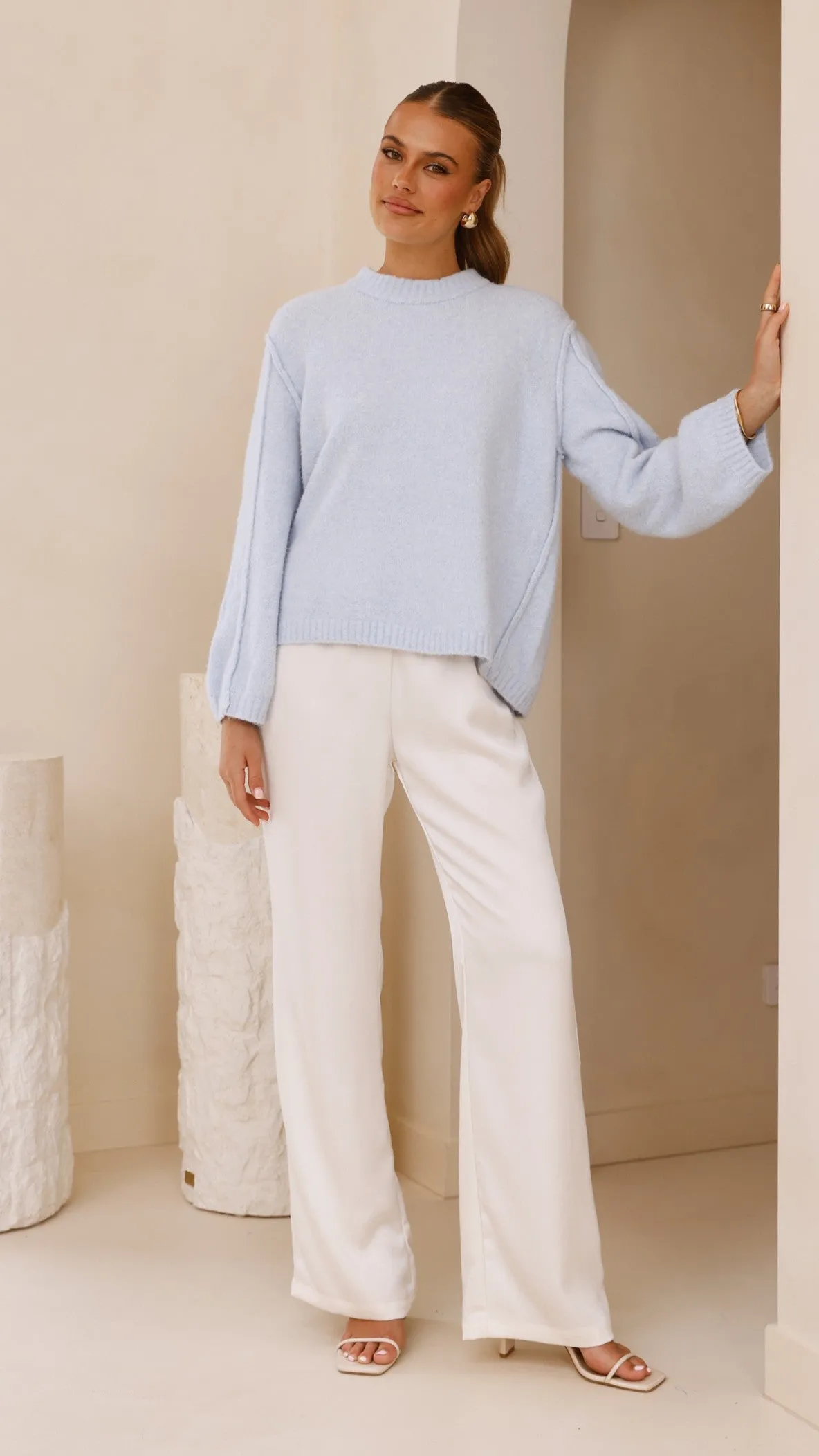 Ally Knit Sweater - Blue