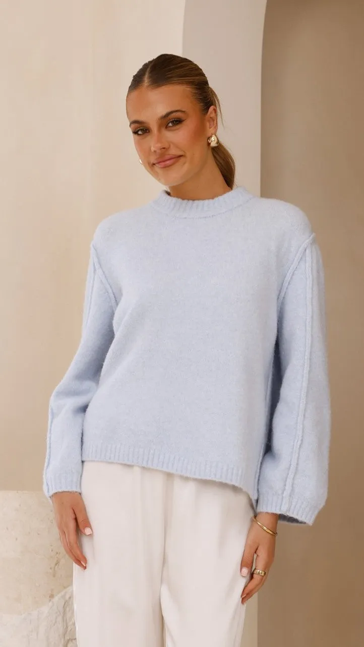 Ally Knit Sweater - Blue
