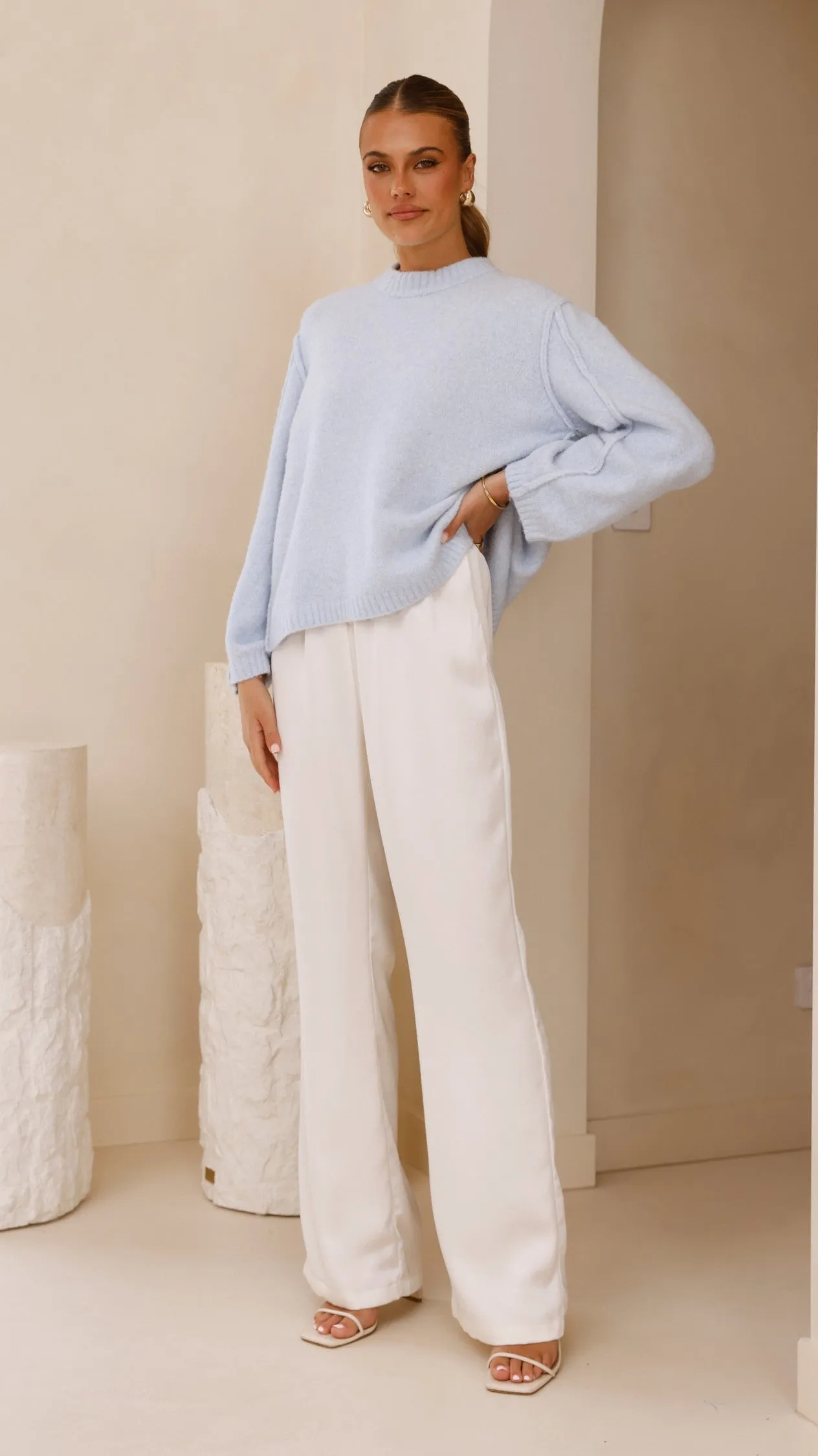 Ally Knit Sweater - Blue
