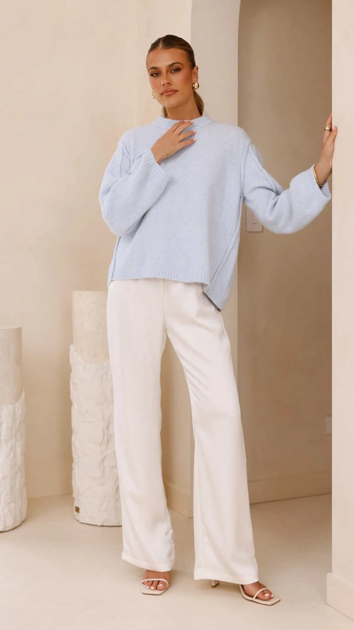 Ally Knit Sweater - Blue