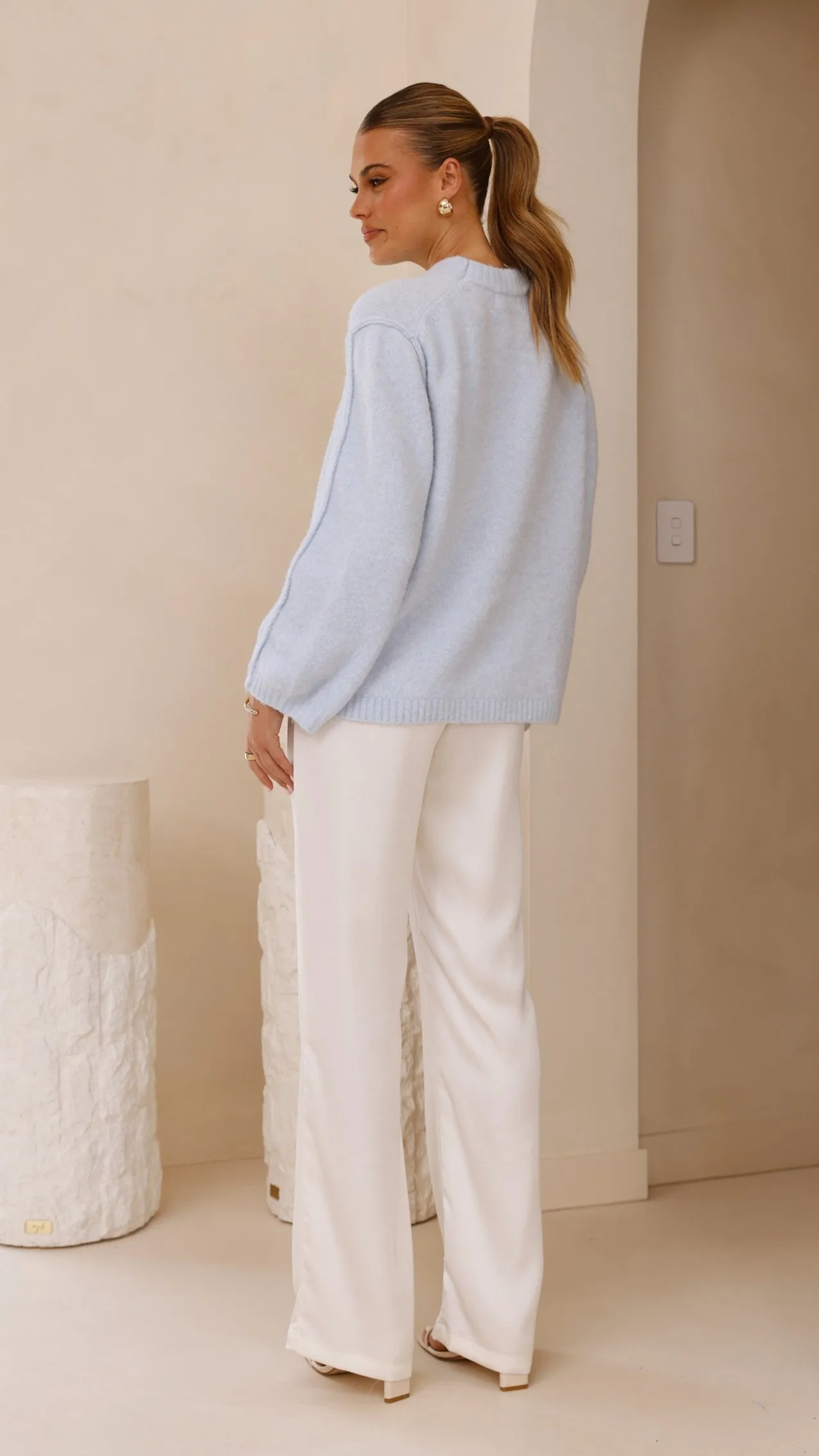 Ally Knit Sweater - Blue
