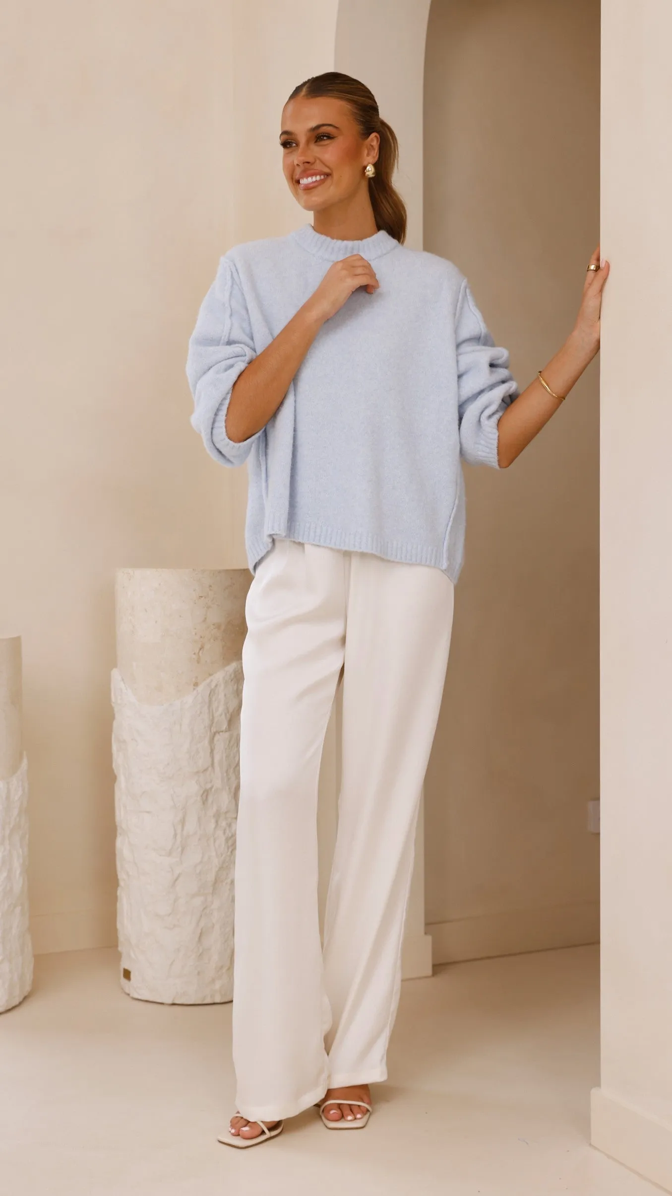 Ally Knit Sweater - Blue