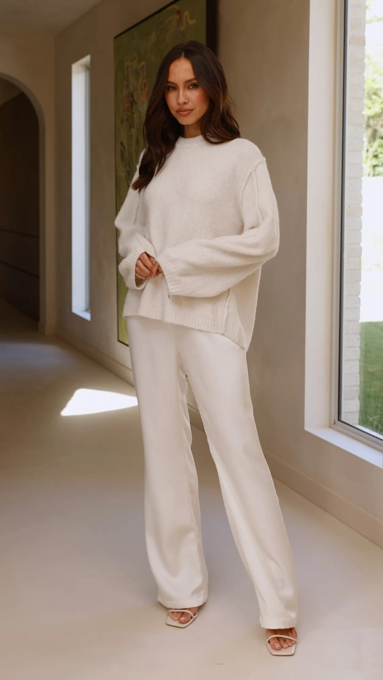 Ally Knit Sweater - Cream