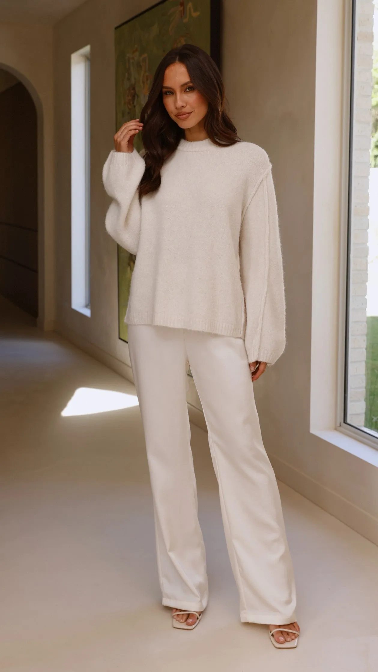 Ally Knit Sweater - Cream