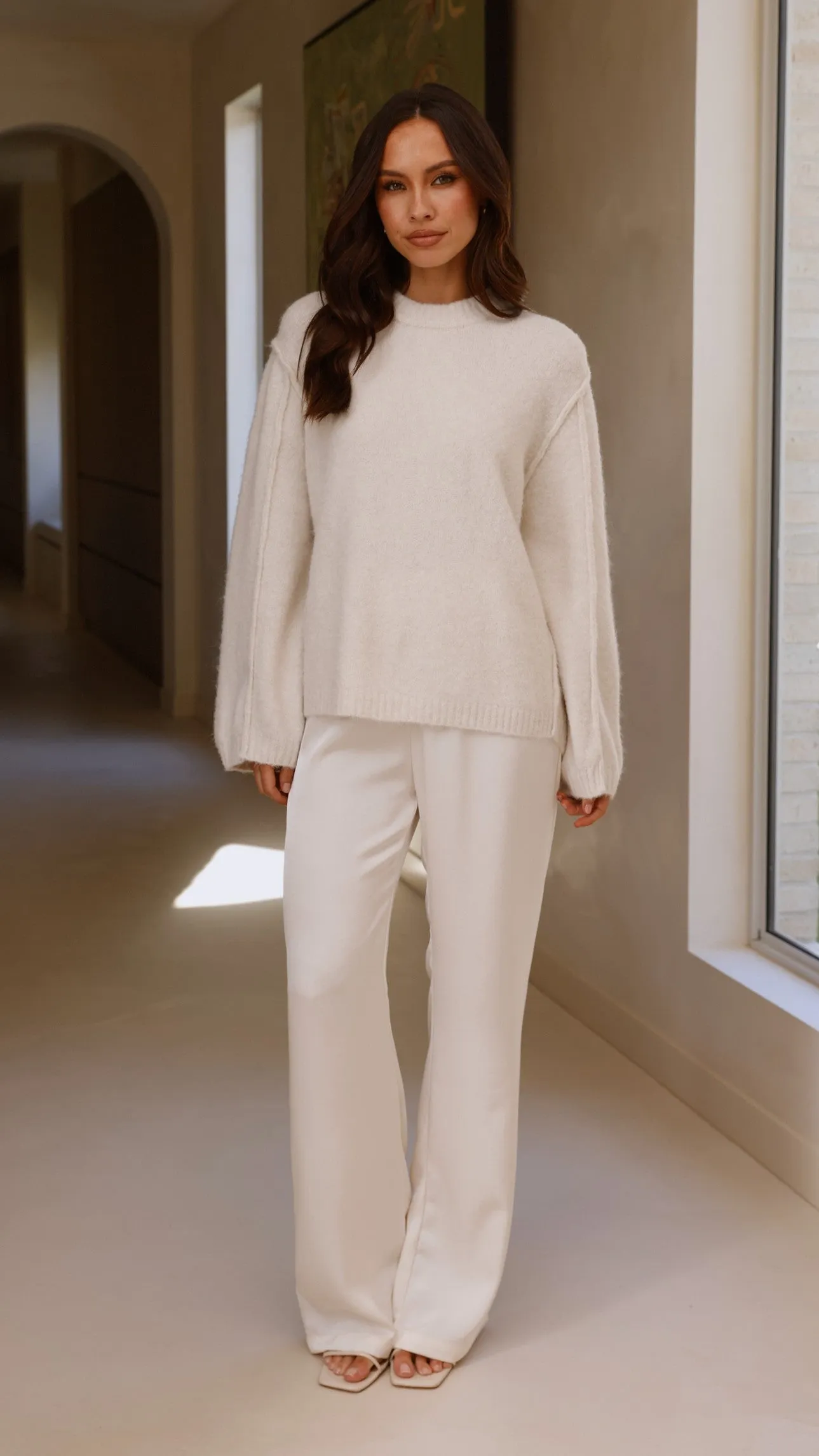 Ally Knit Sweater - Cream