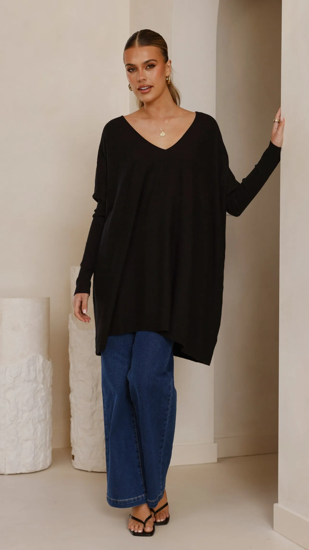 Amalia Knit Top - Black