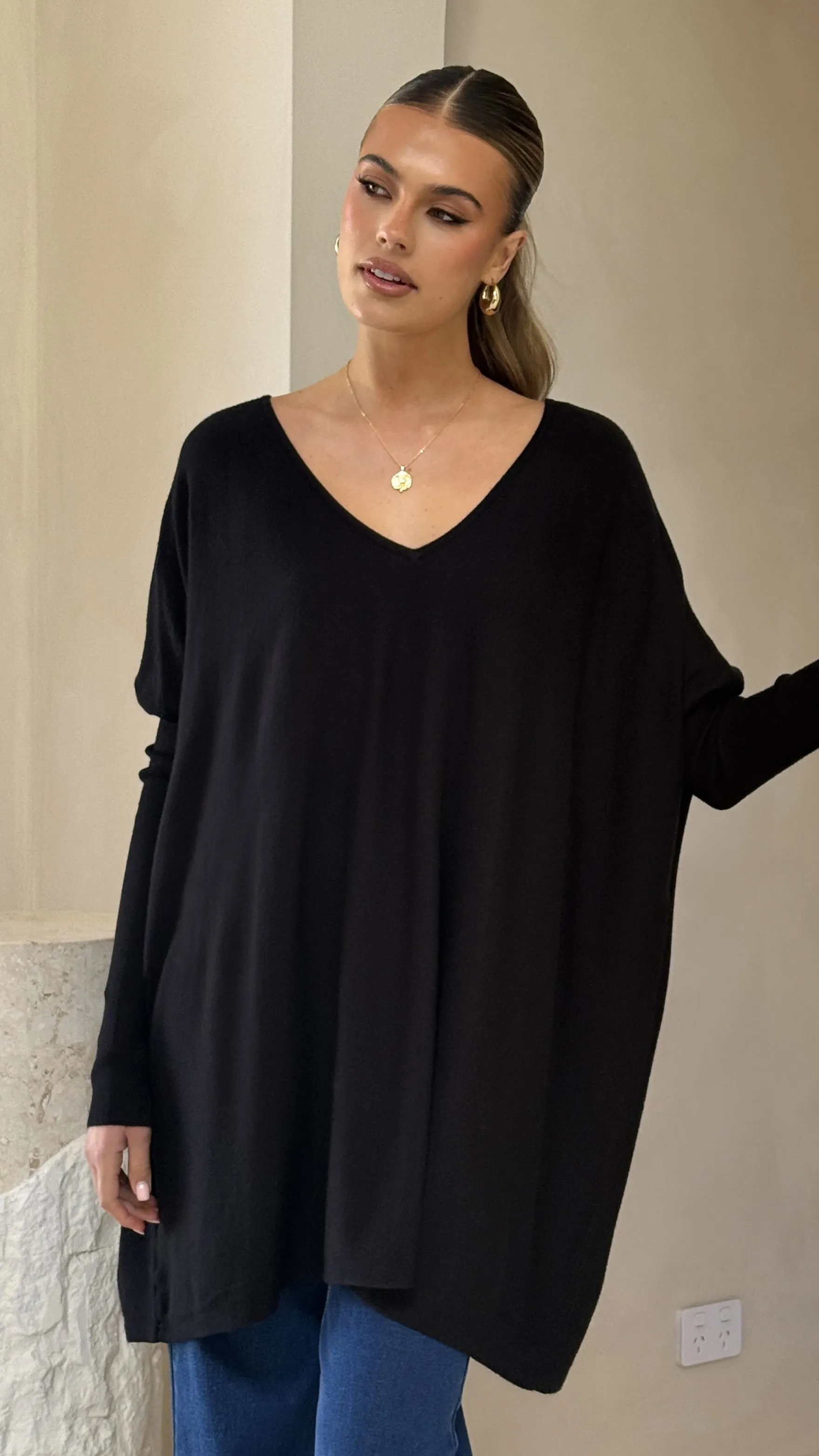 Amalia Knit Top - Black