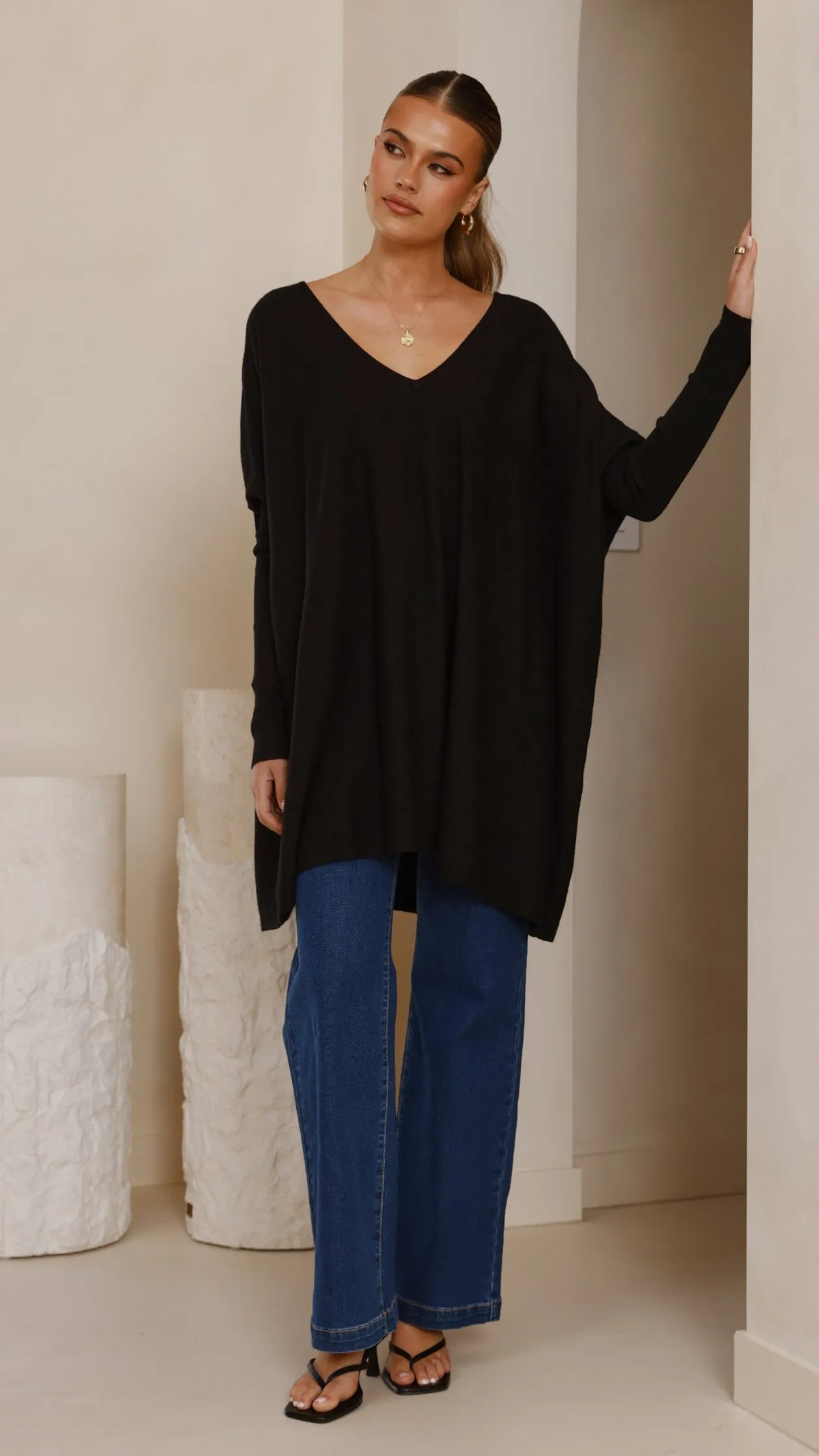 Amalia Knit Top - Black