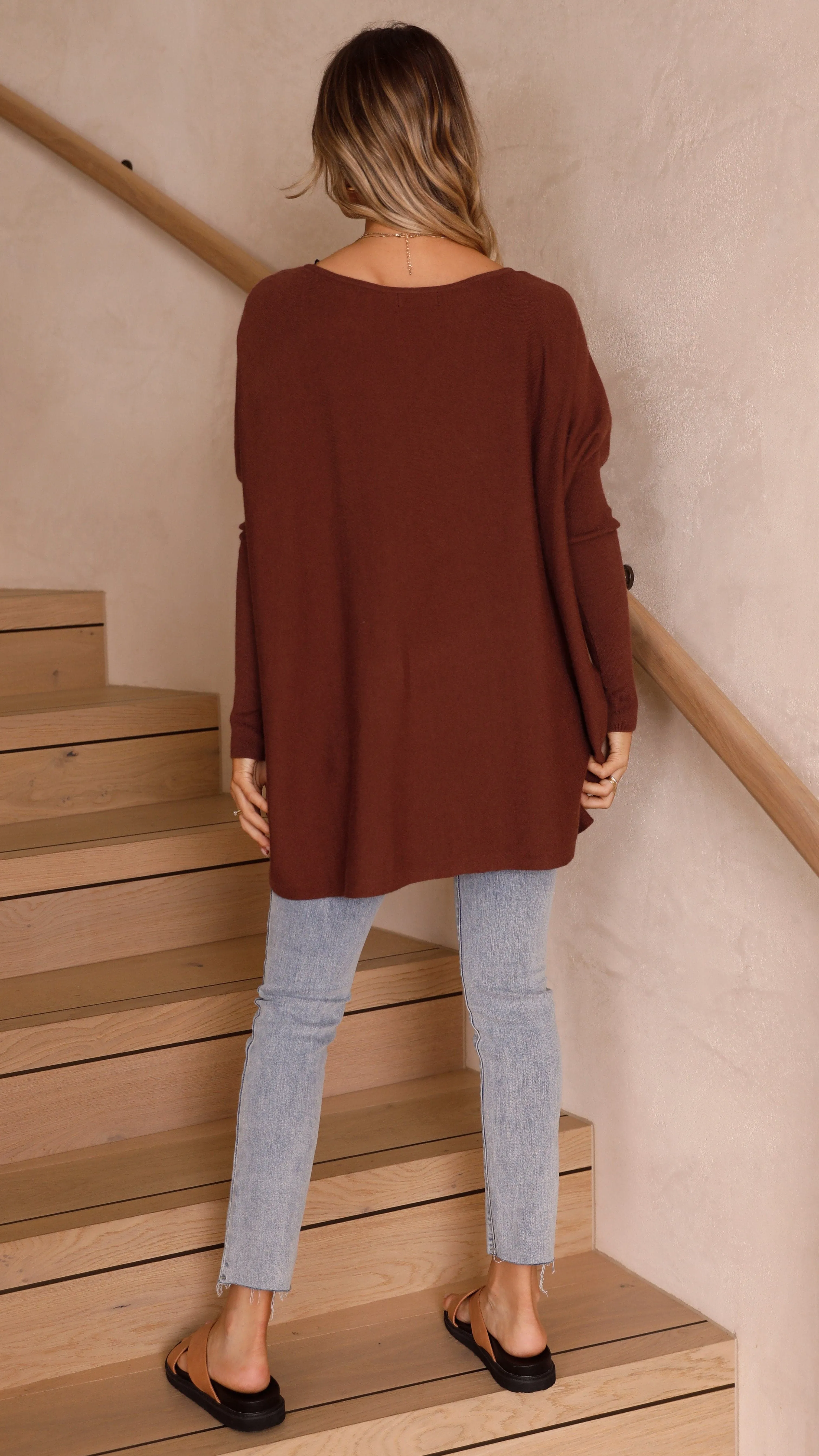 Amalia Knit Top - Chocolate