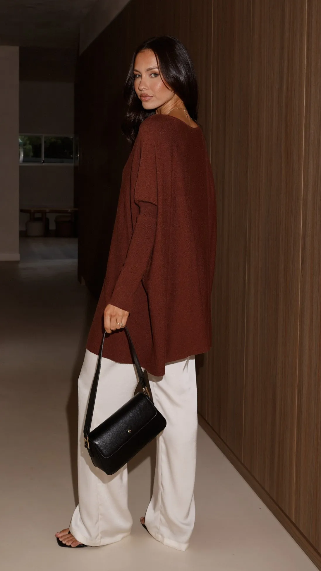 Amalia Knit Top - Chocolate