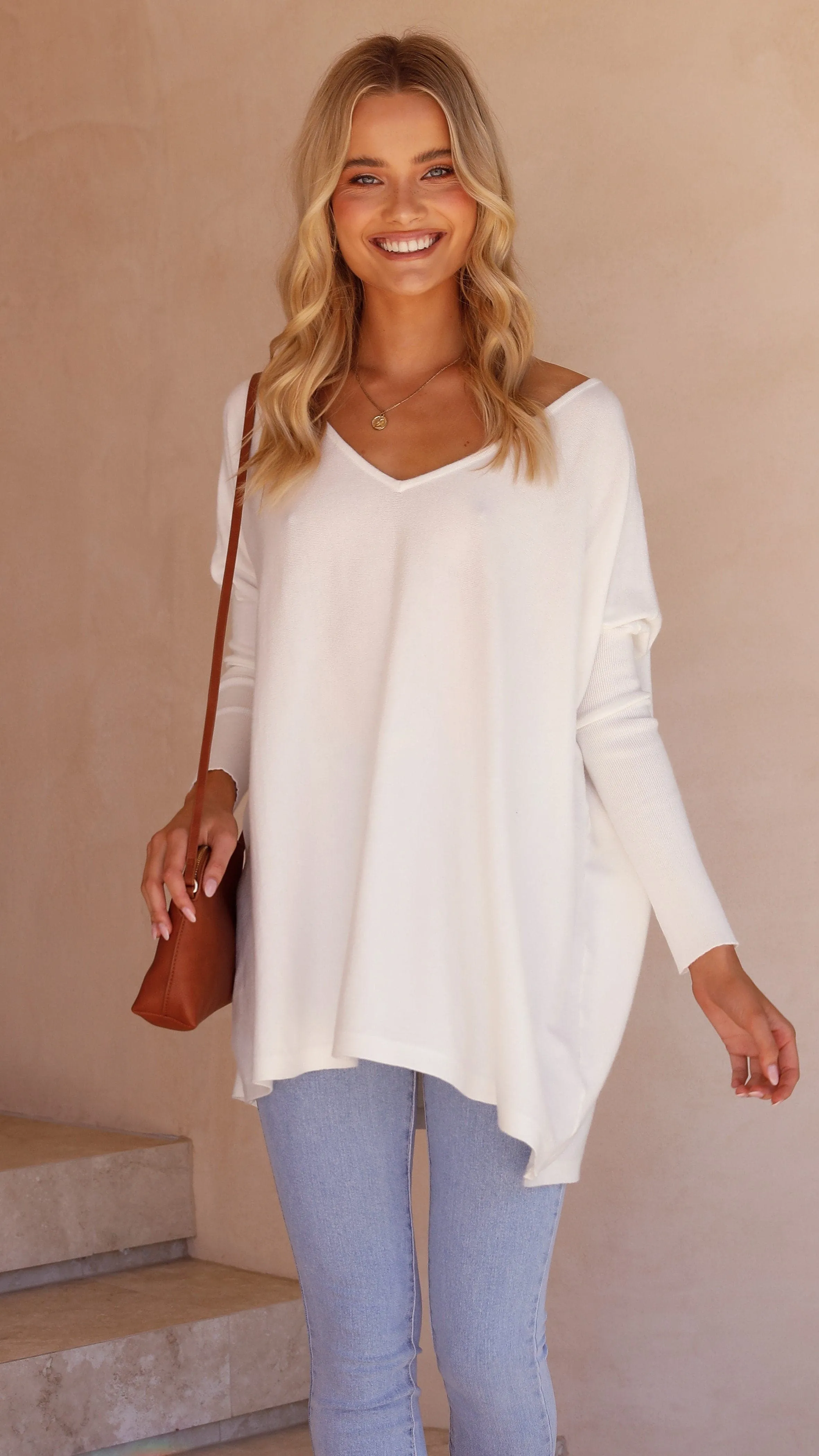 Amalia Knit Top - White