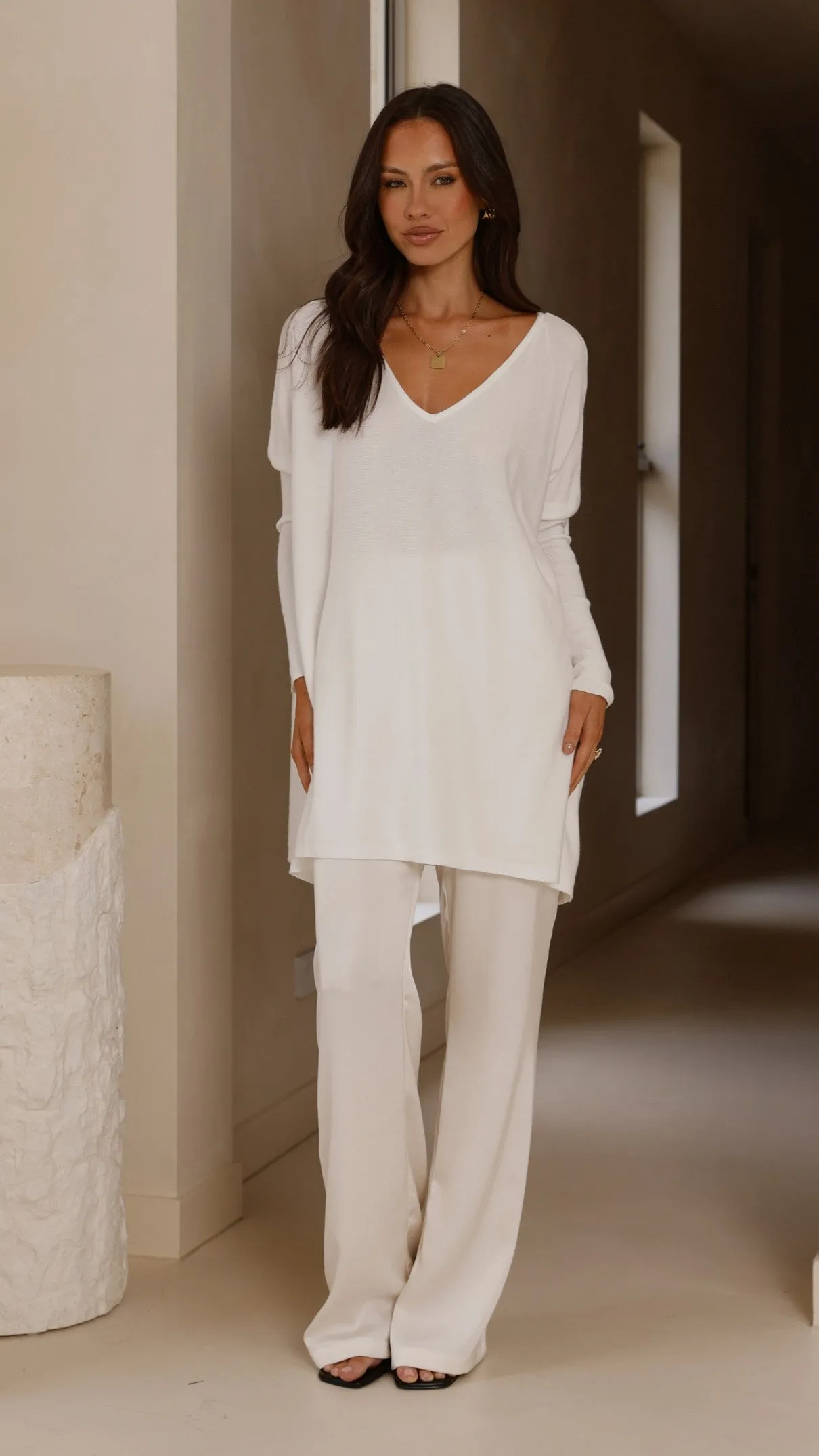 Amalia Knit Top - White