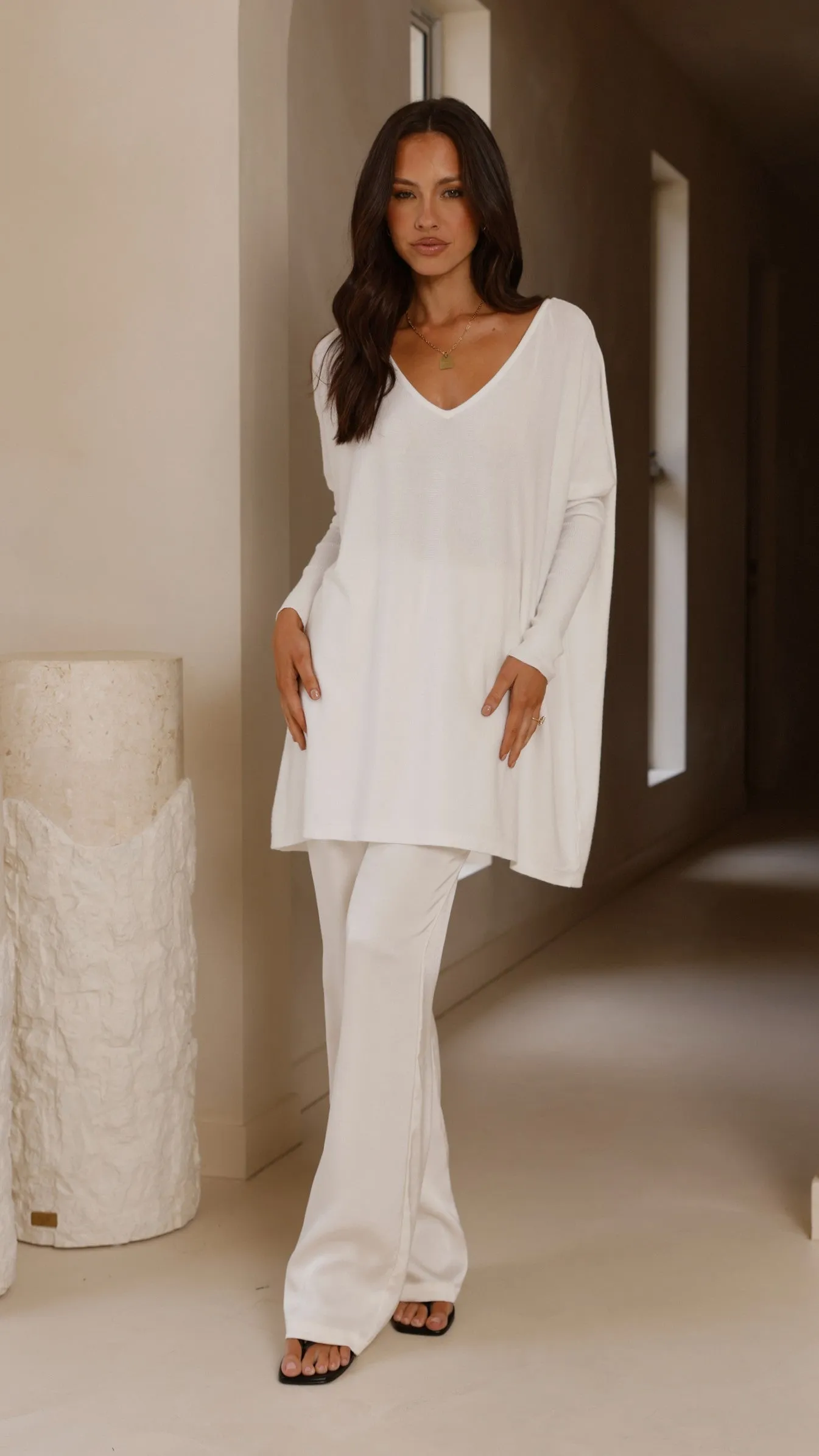 Amalia Knit Top - White