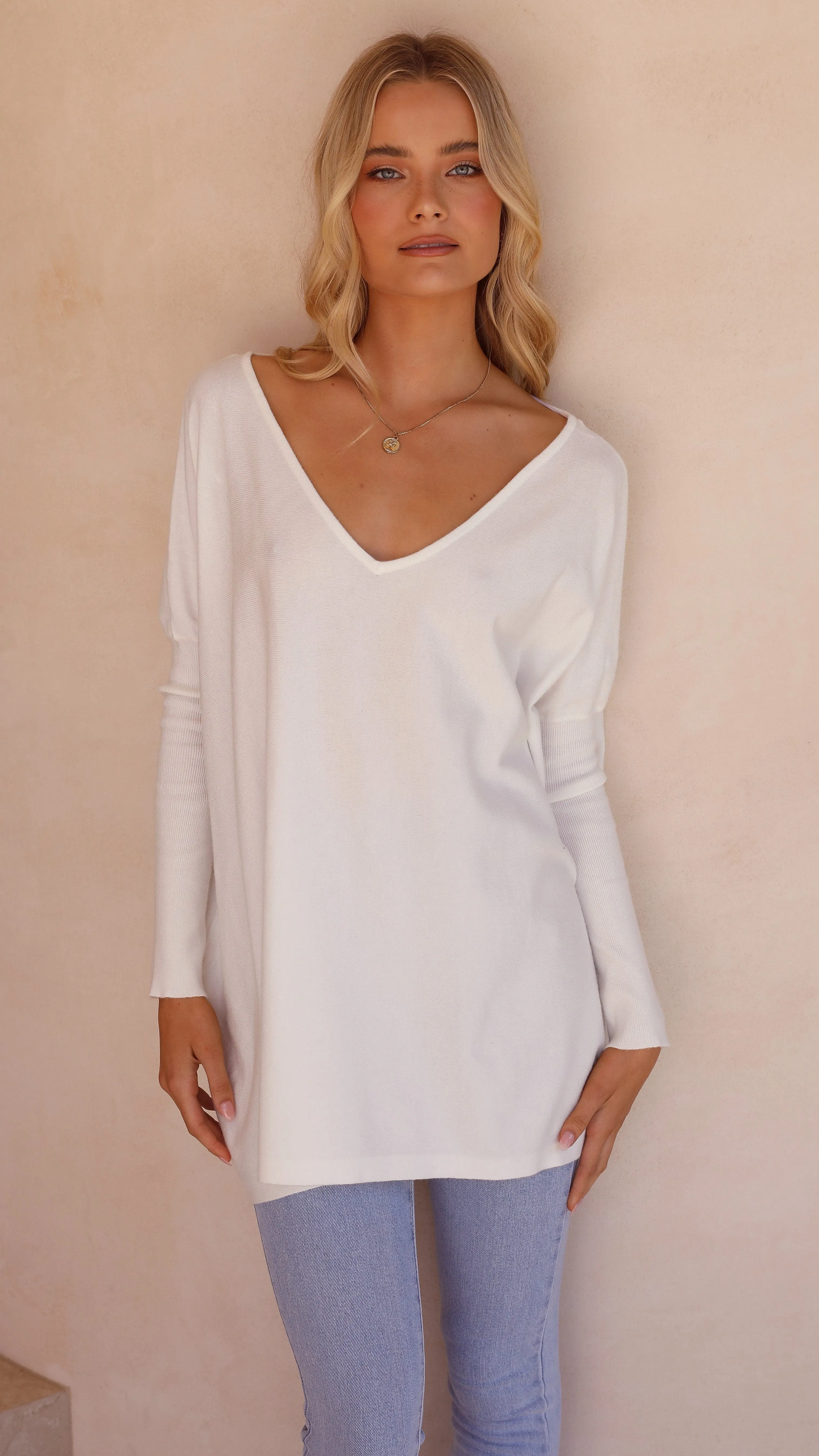 Amalia Knit Top - White