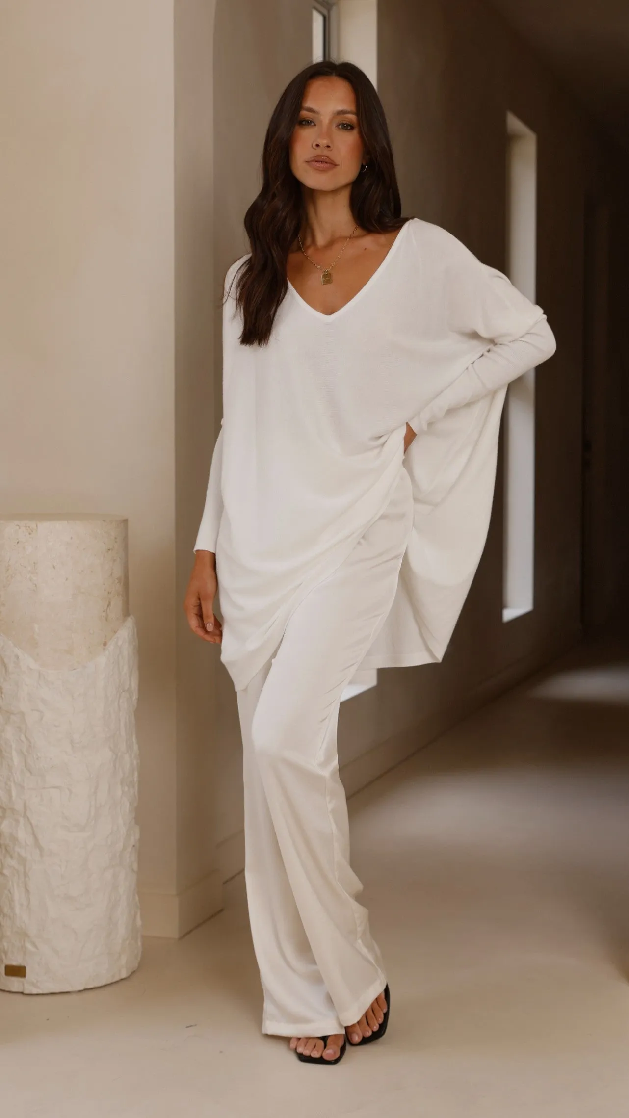 Amalia Knit Top - White