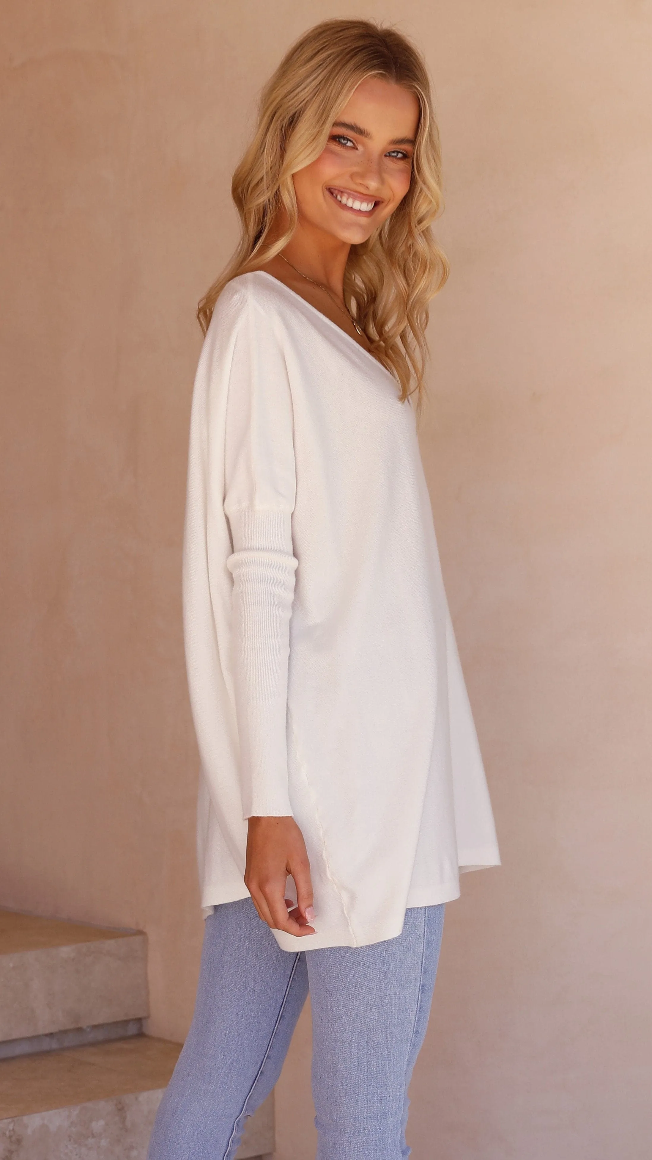 Amalia Knit Top - White