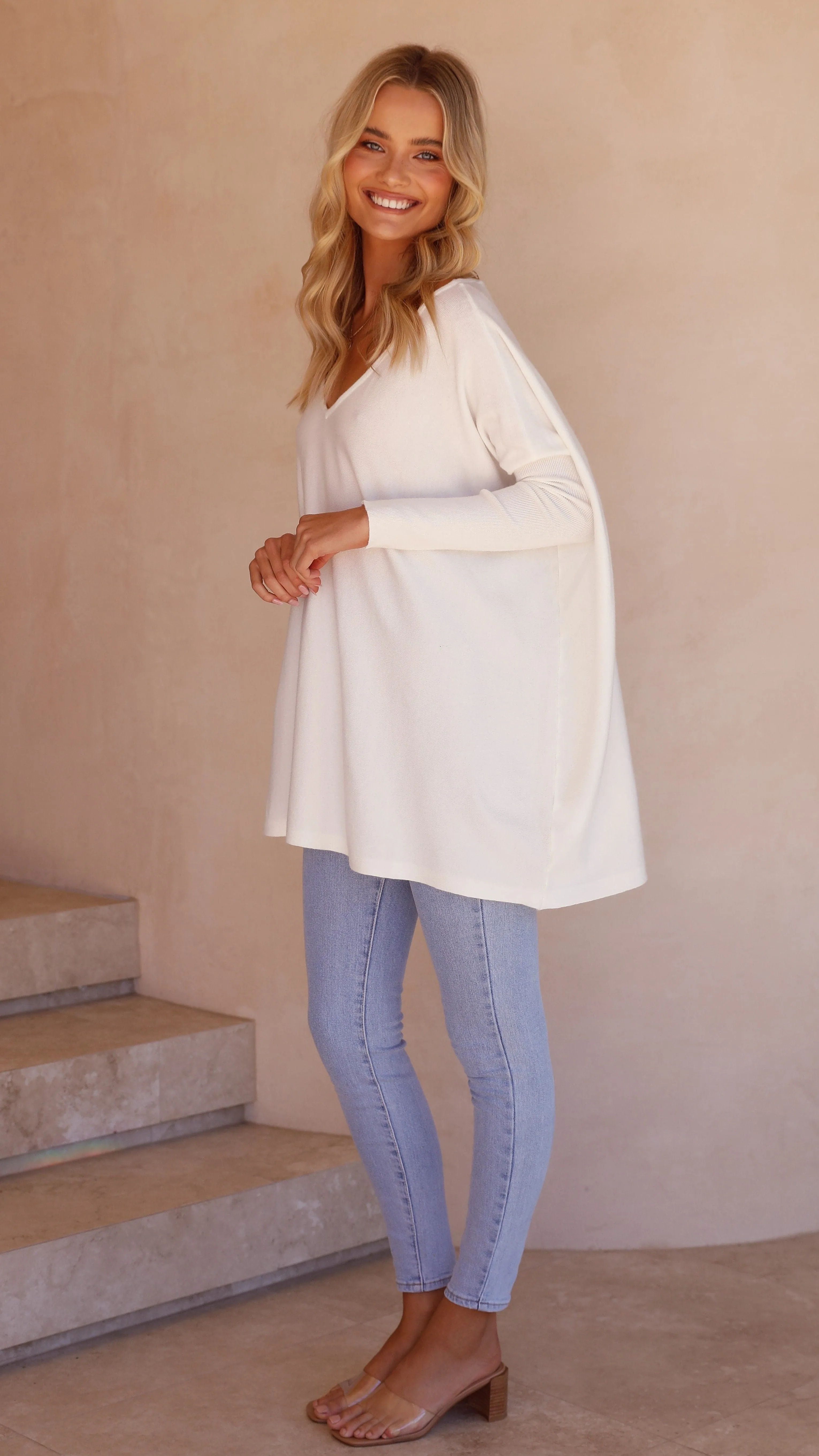 Amalia Knit Top - White