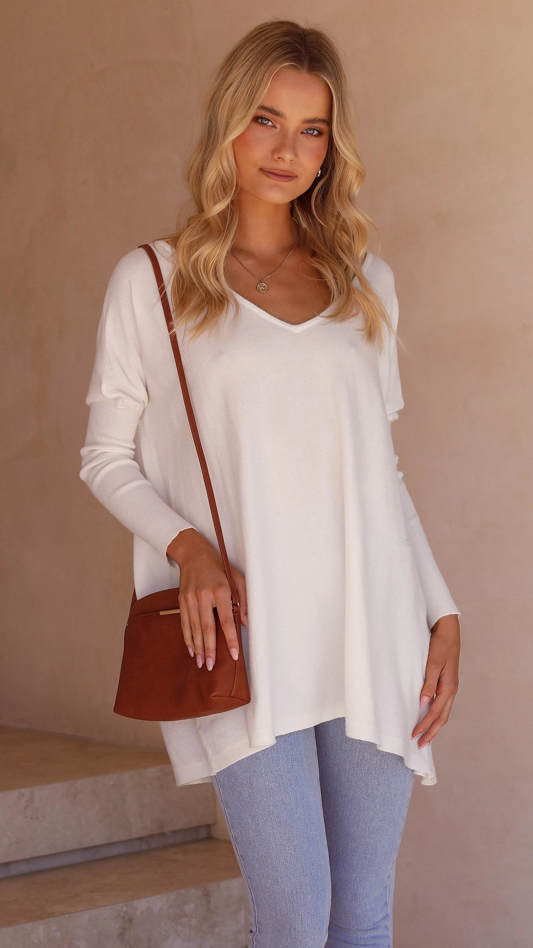 Amalia Knit Top - White