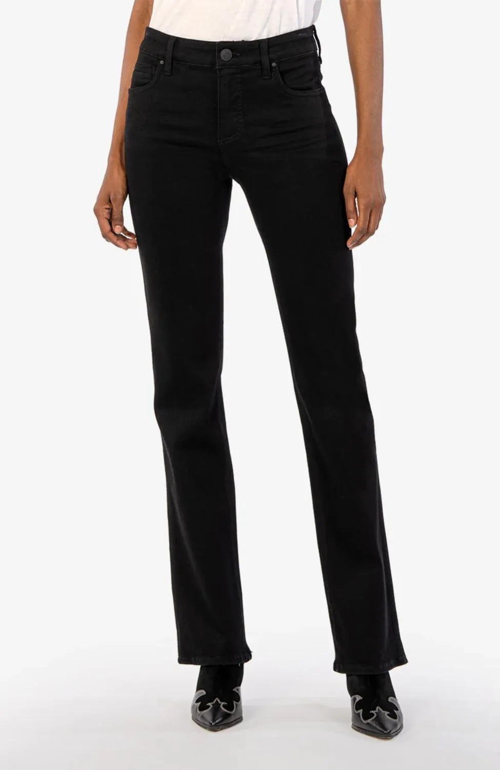Ana High Rise Rab Ab Flare Jeans In Black