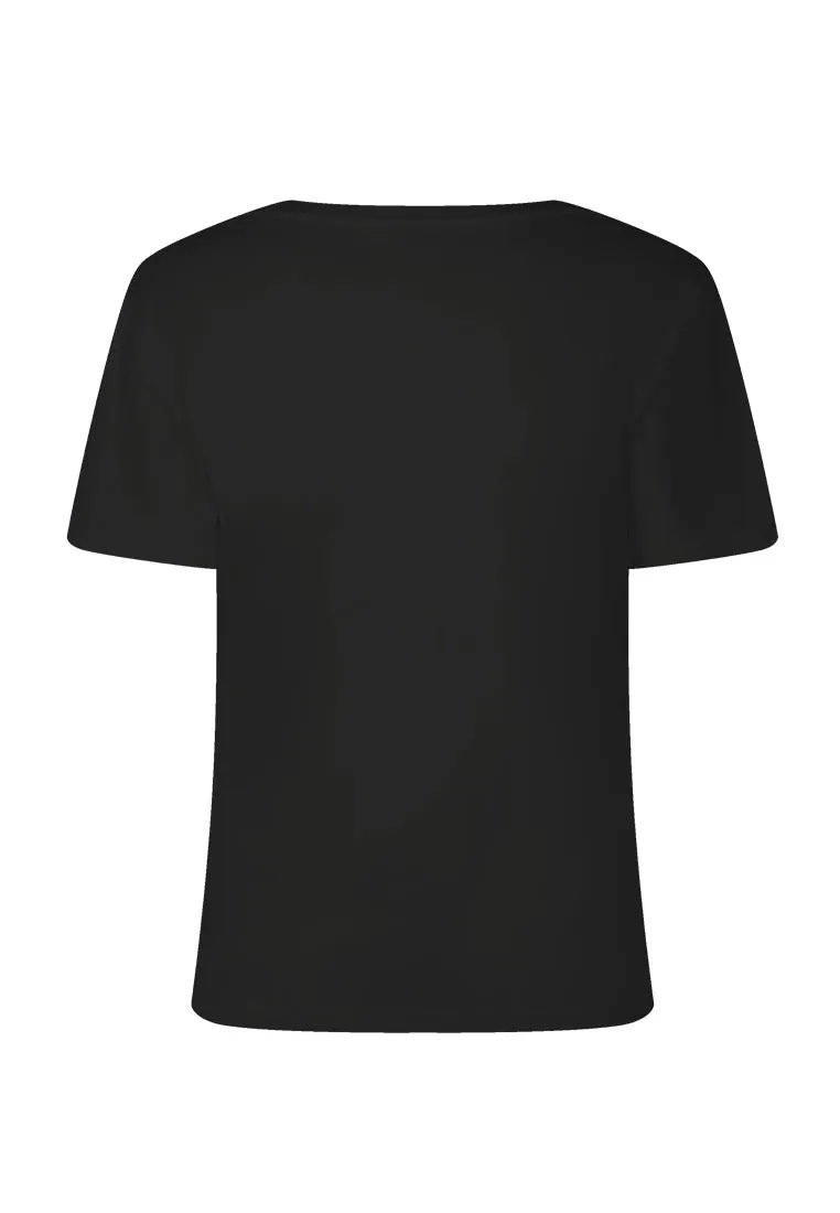 Antibacterial basic round-neck T-shirt (Black)