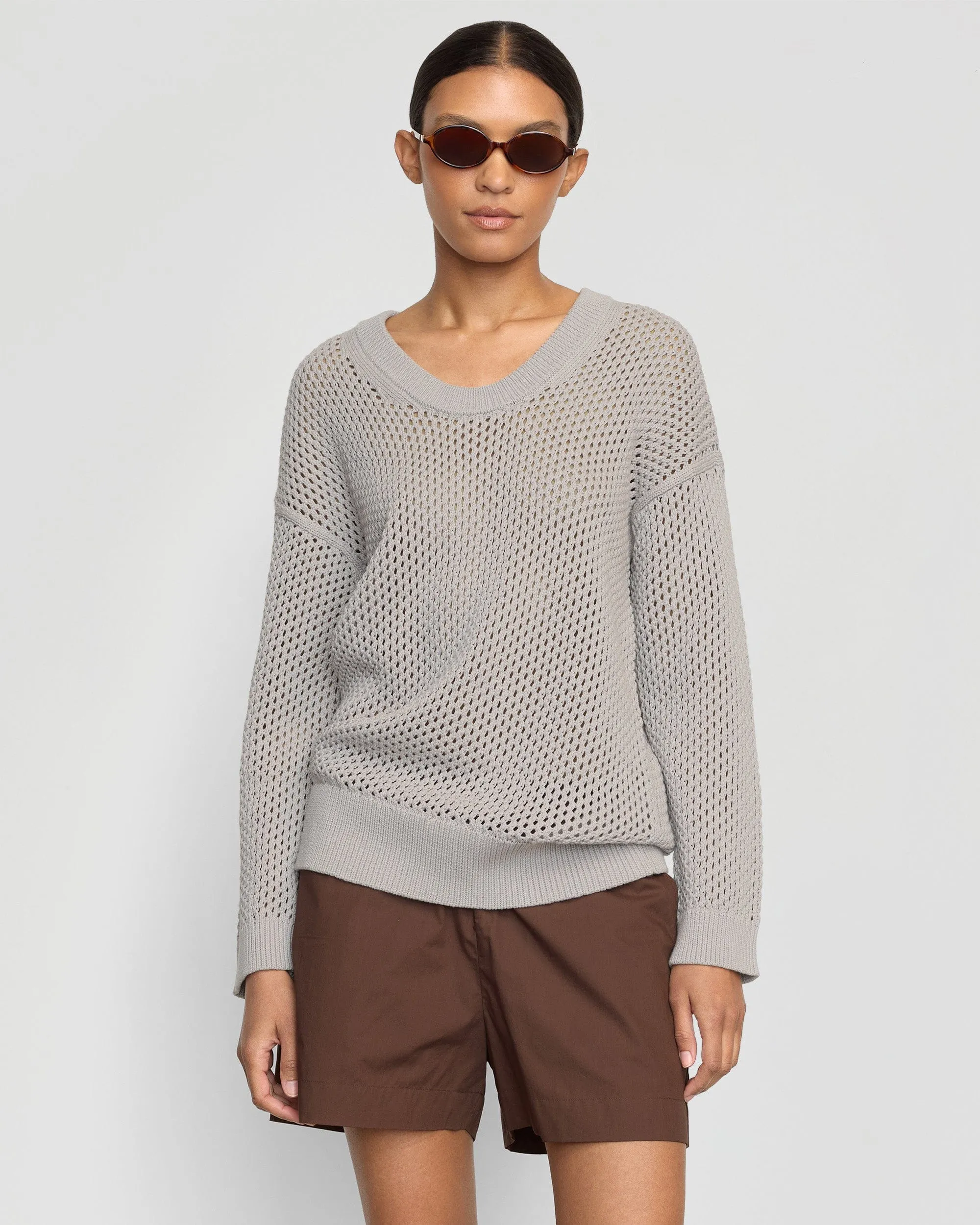 Archana Open Knit U-Neck Sweater