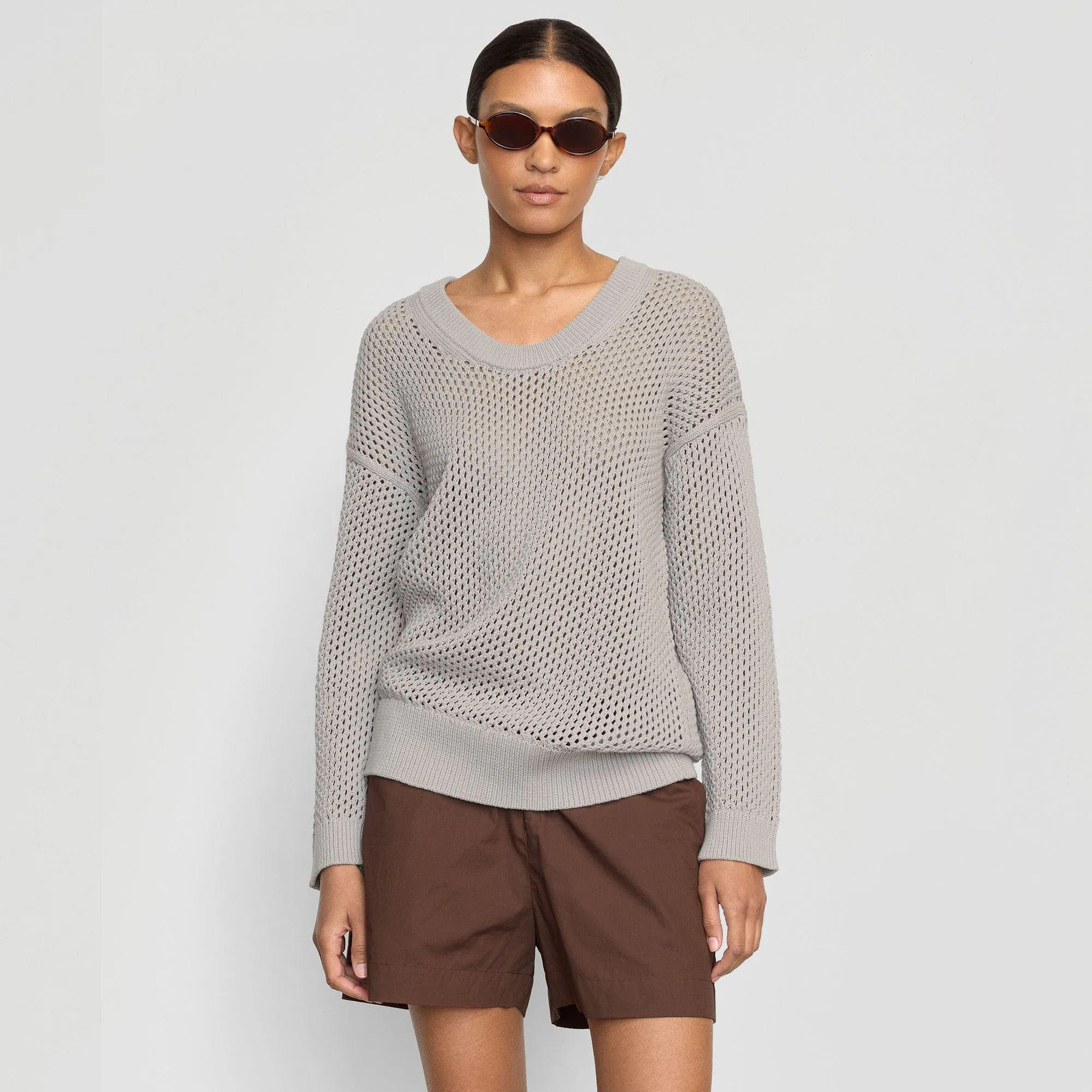 Archana Open Knit U-Neck Sweater