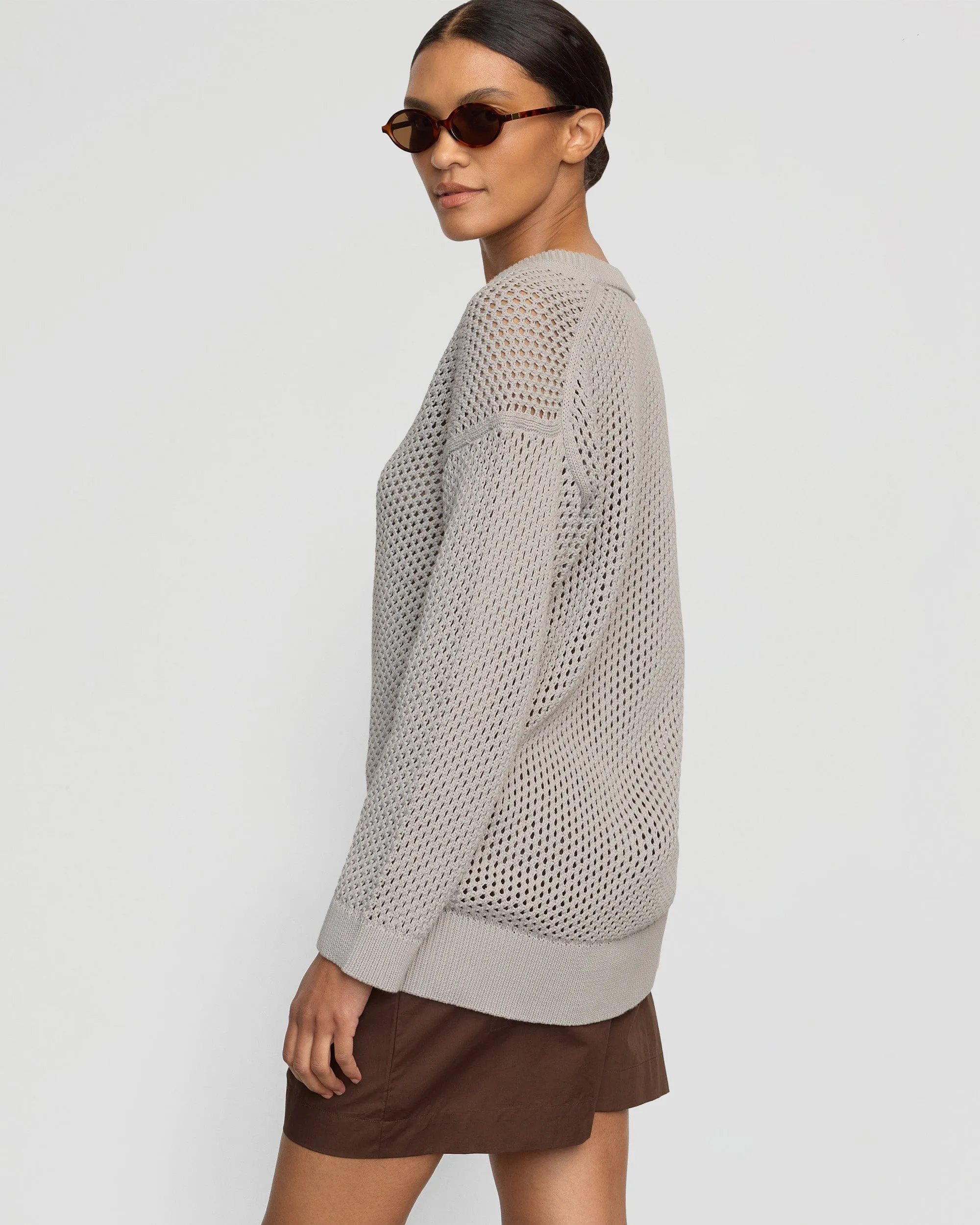 Archana Open Knit U-Neck Sweater