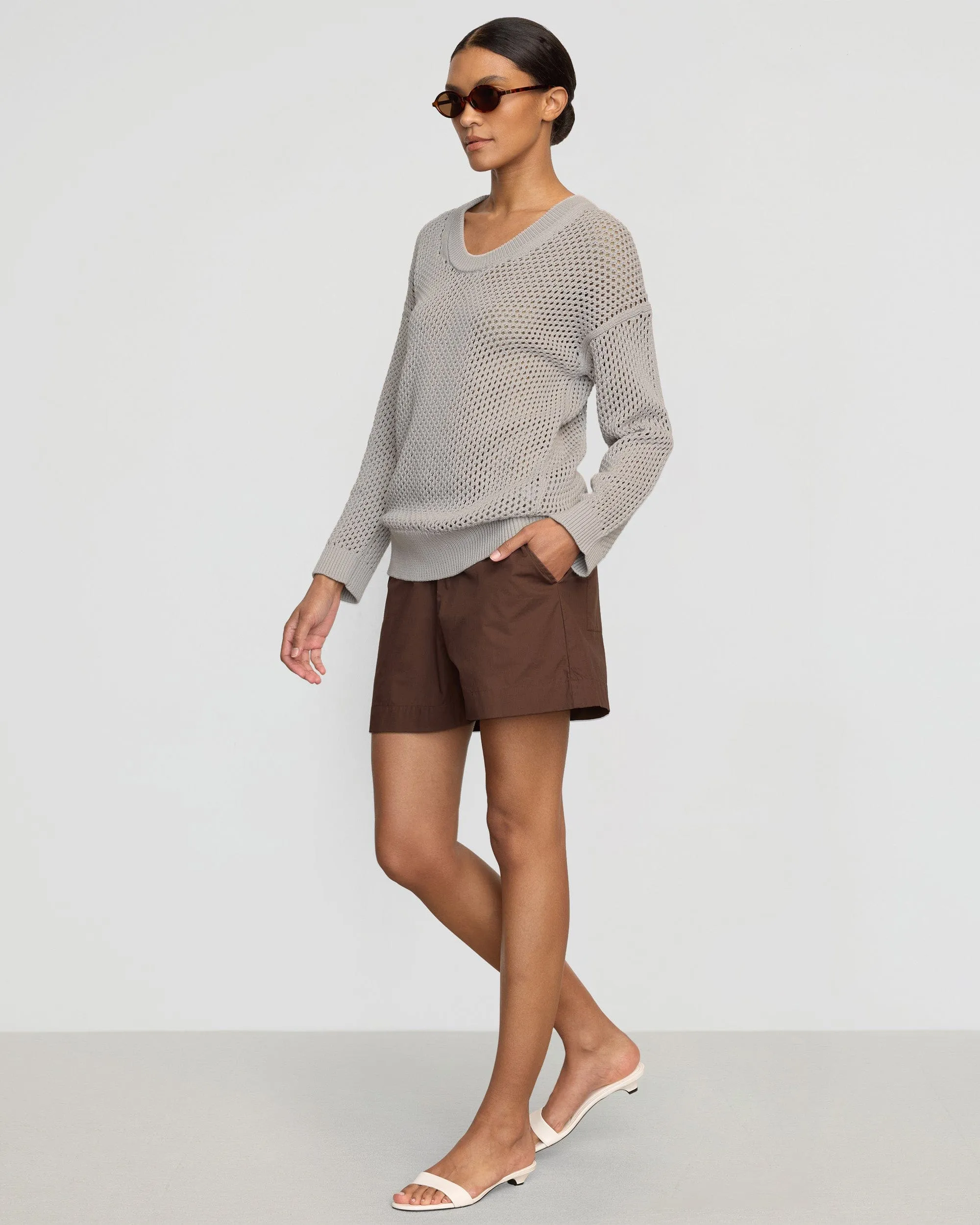 Archana Open Knit U-Neck Sweater