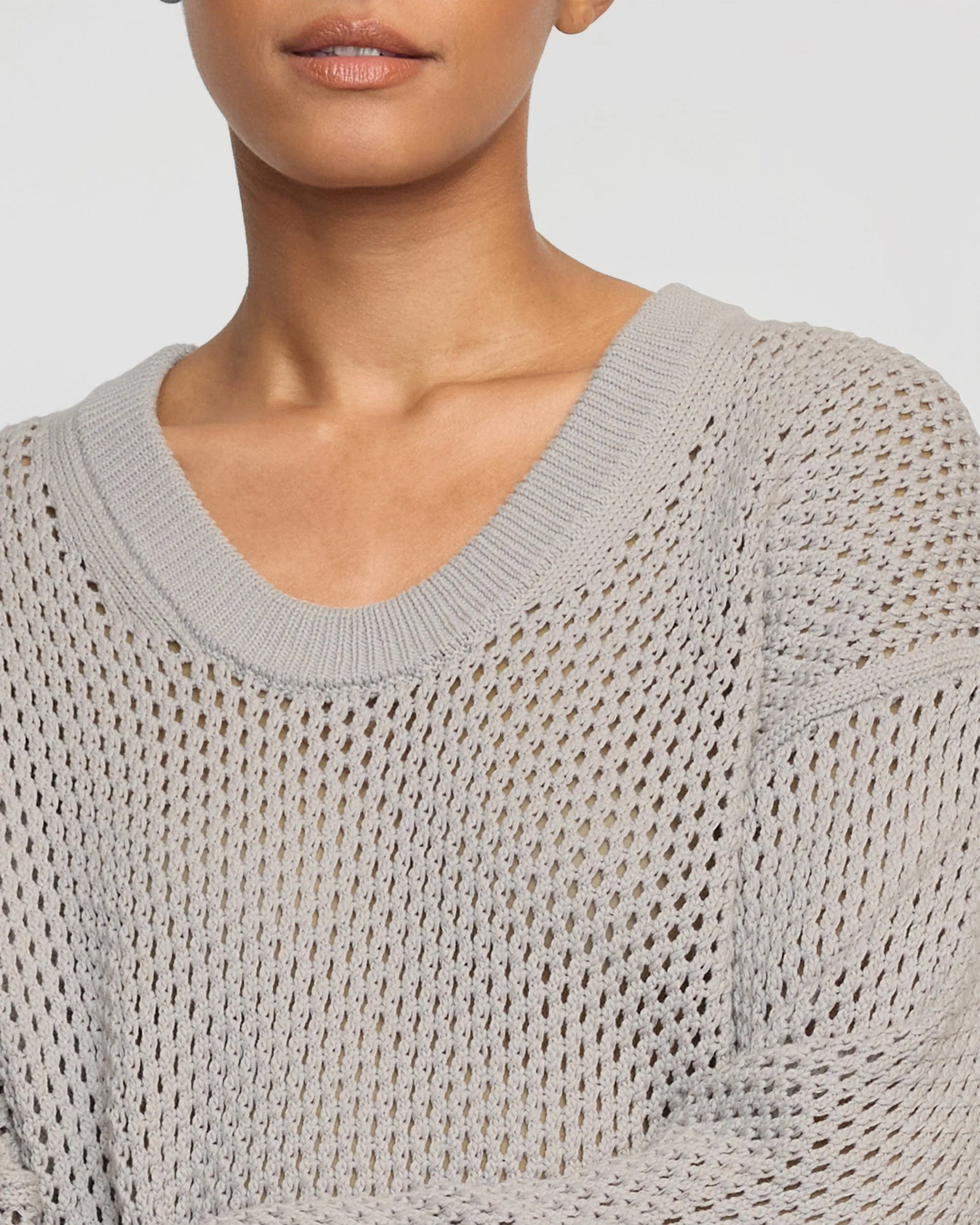 Archana Open Knit U-Neck Sweater