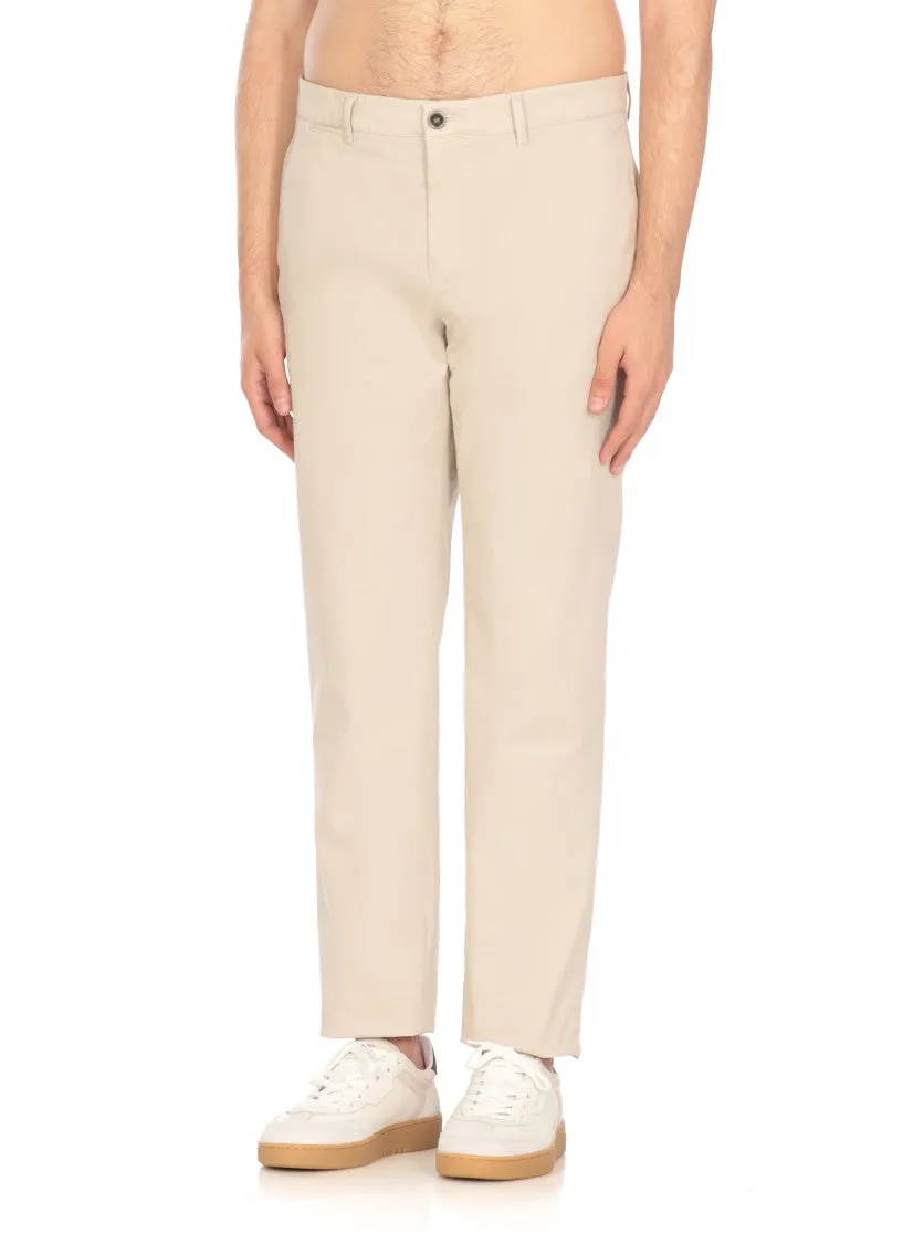 Beige Cotton Jeans