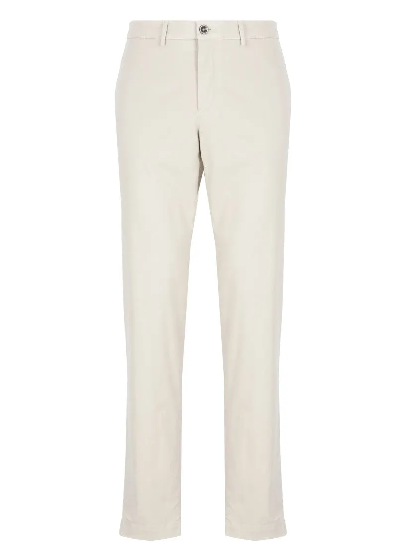 Beige Cotton Jeans