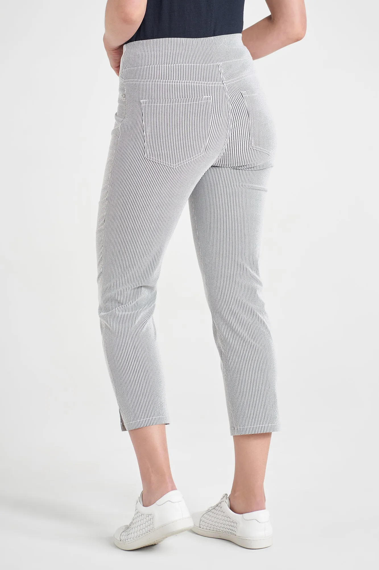 Bengajean 3/4 Seersucker - Black Stripe