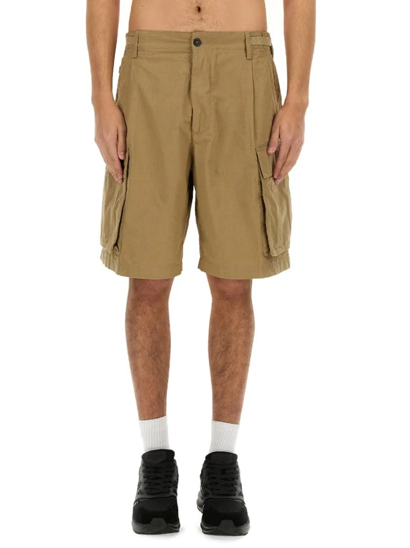 Bermuda Cargo Shorts With Relaxed Fit