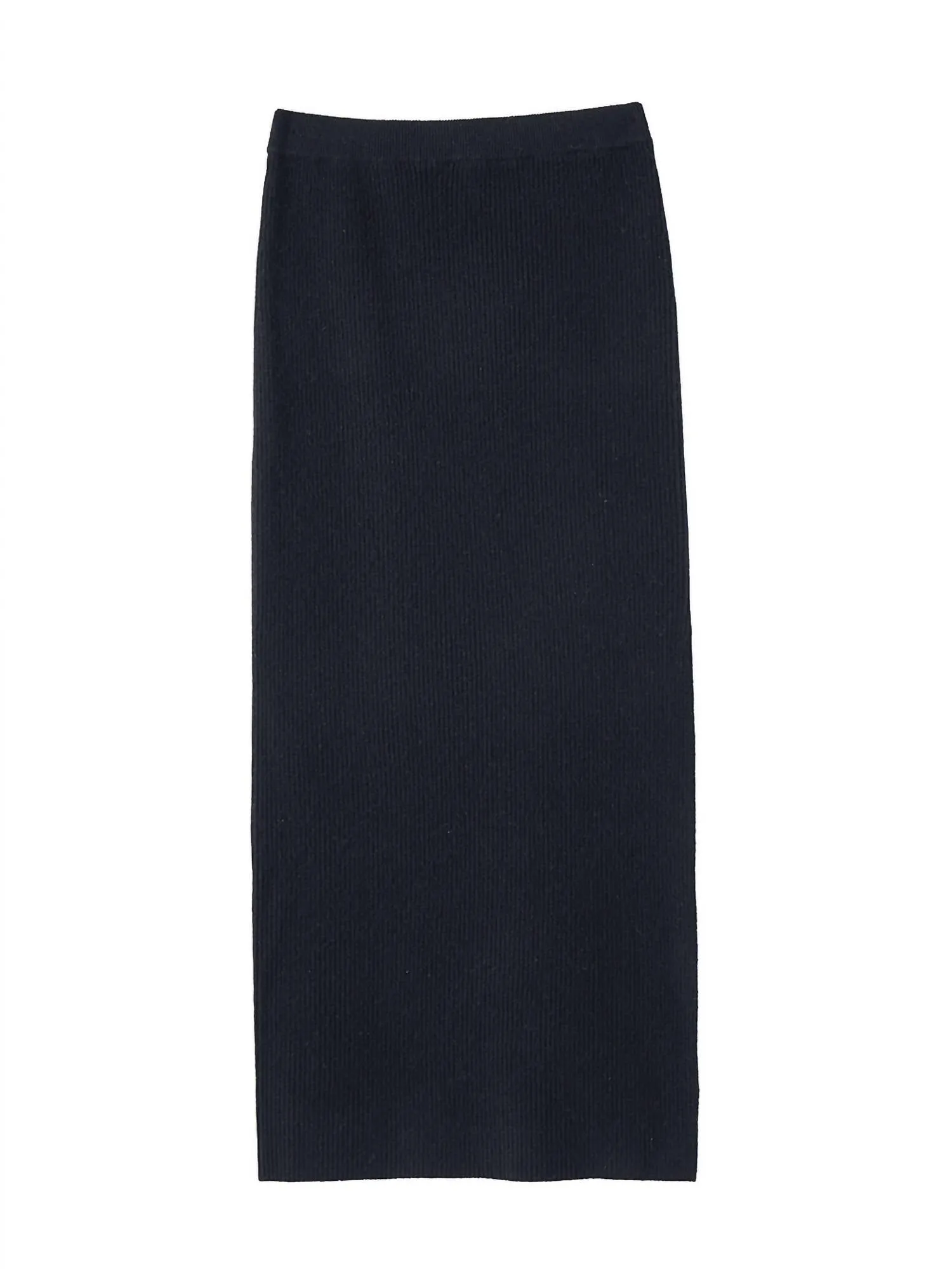 Betsi Cashmere Side Slit Pencil Skirt In Black