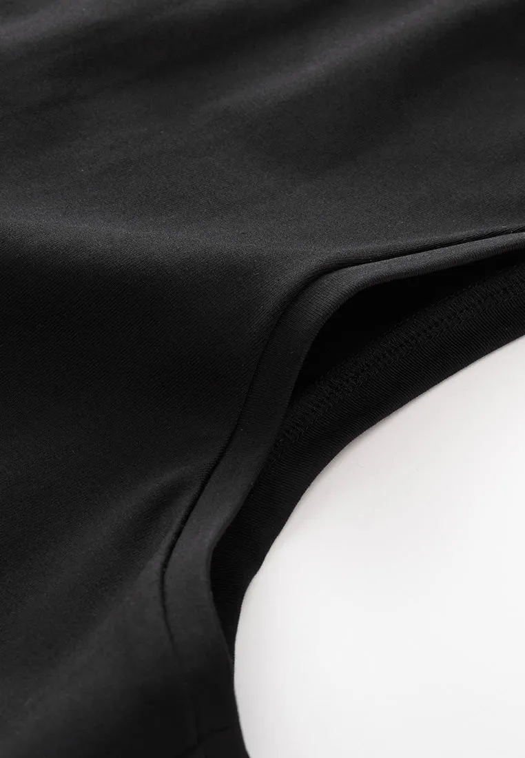 Black Tank Top with Gold Buttons
