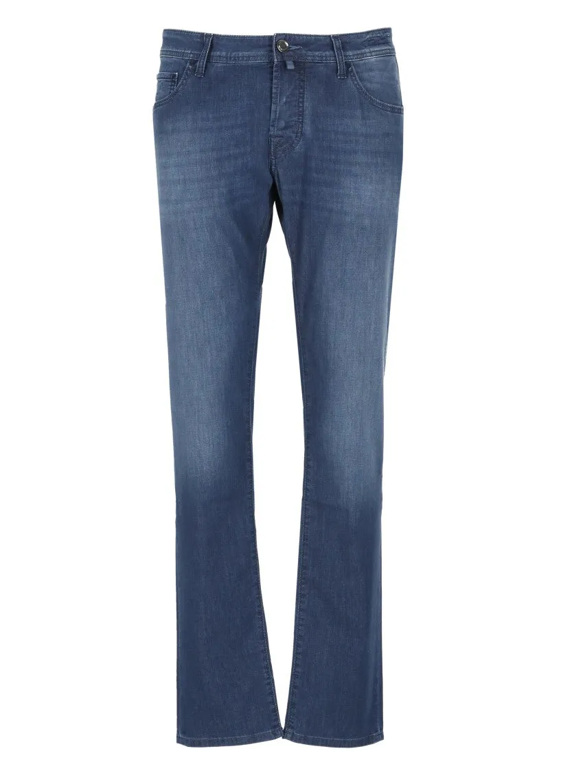 Blue Cotton Nick Jeans