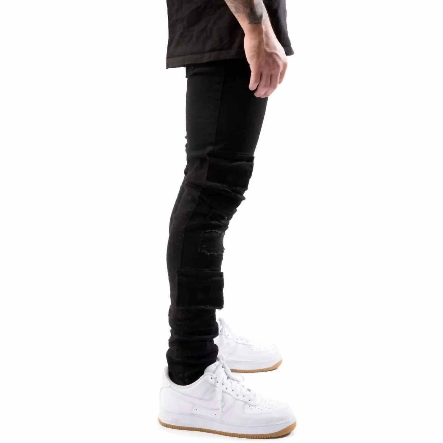 Brutini Cargo Jean In Jet Black