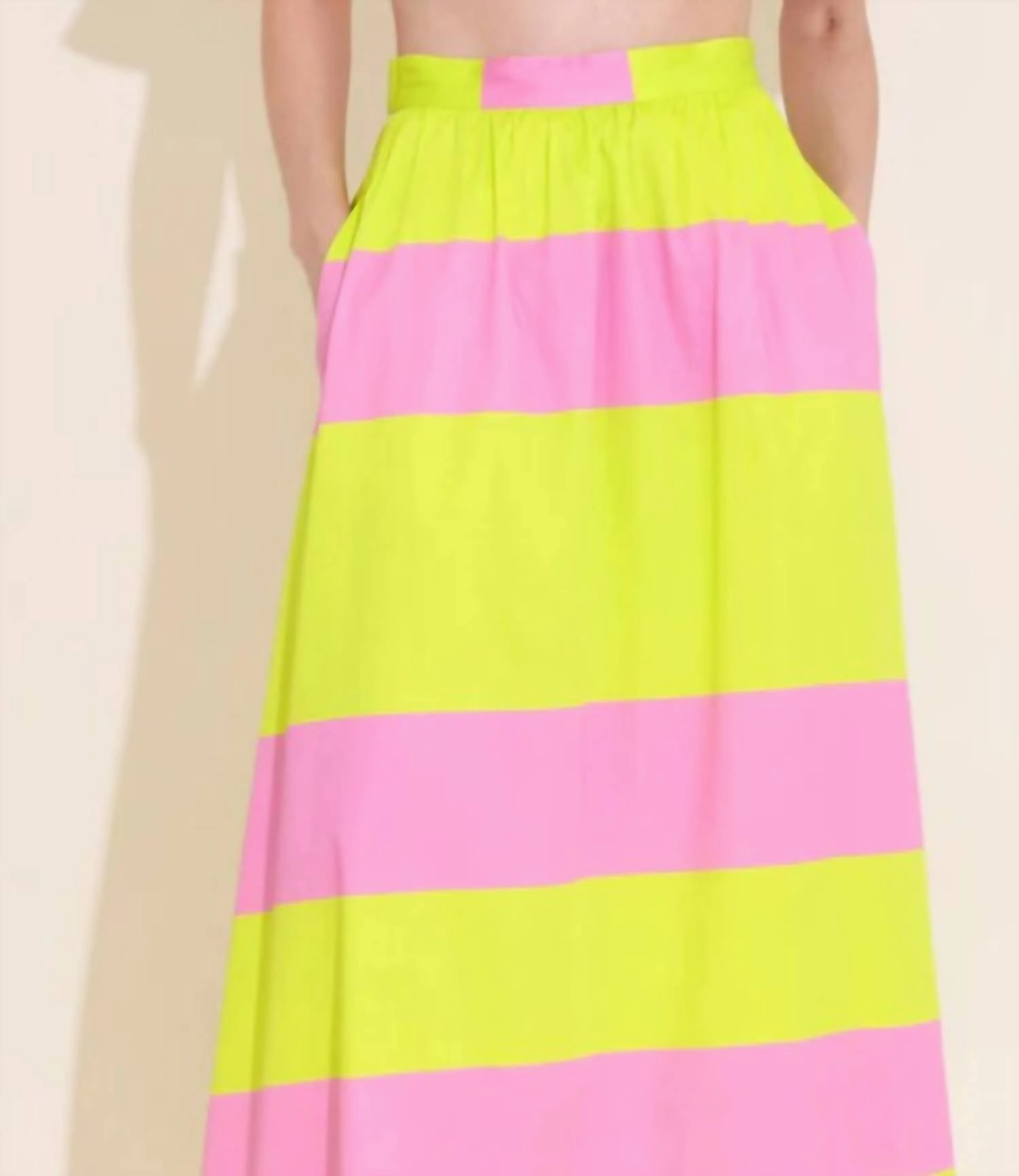 Cabana Stripe Skirt In Yellow
